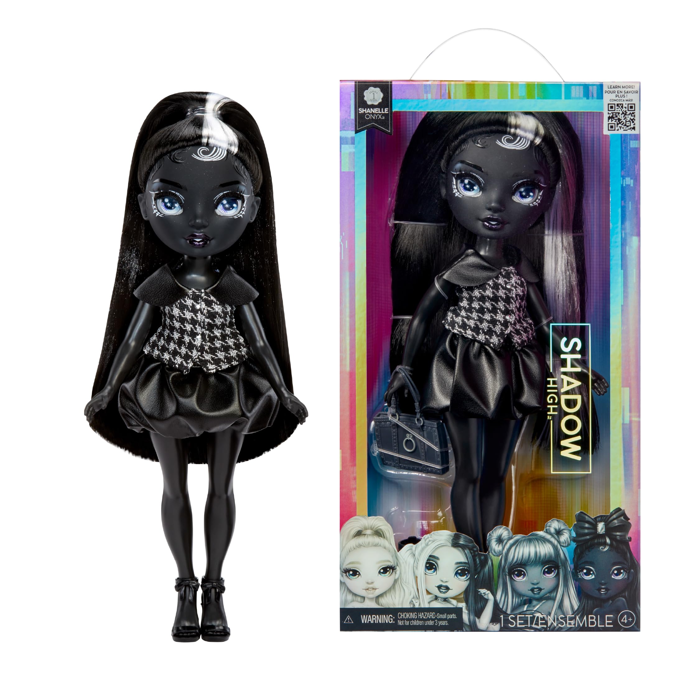 Rainbow High Heather Grayson Shadow High 28cm Fashion Doll with Handbag, Black and White Ponytail, Posable Figure 7