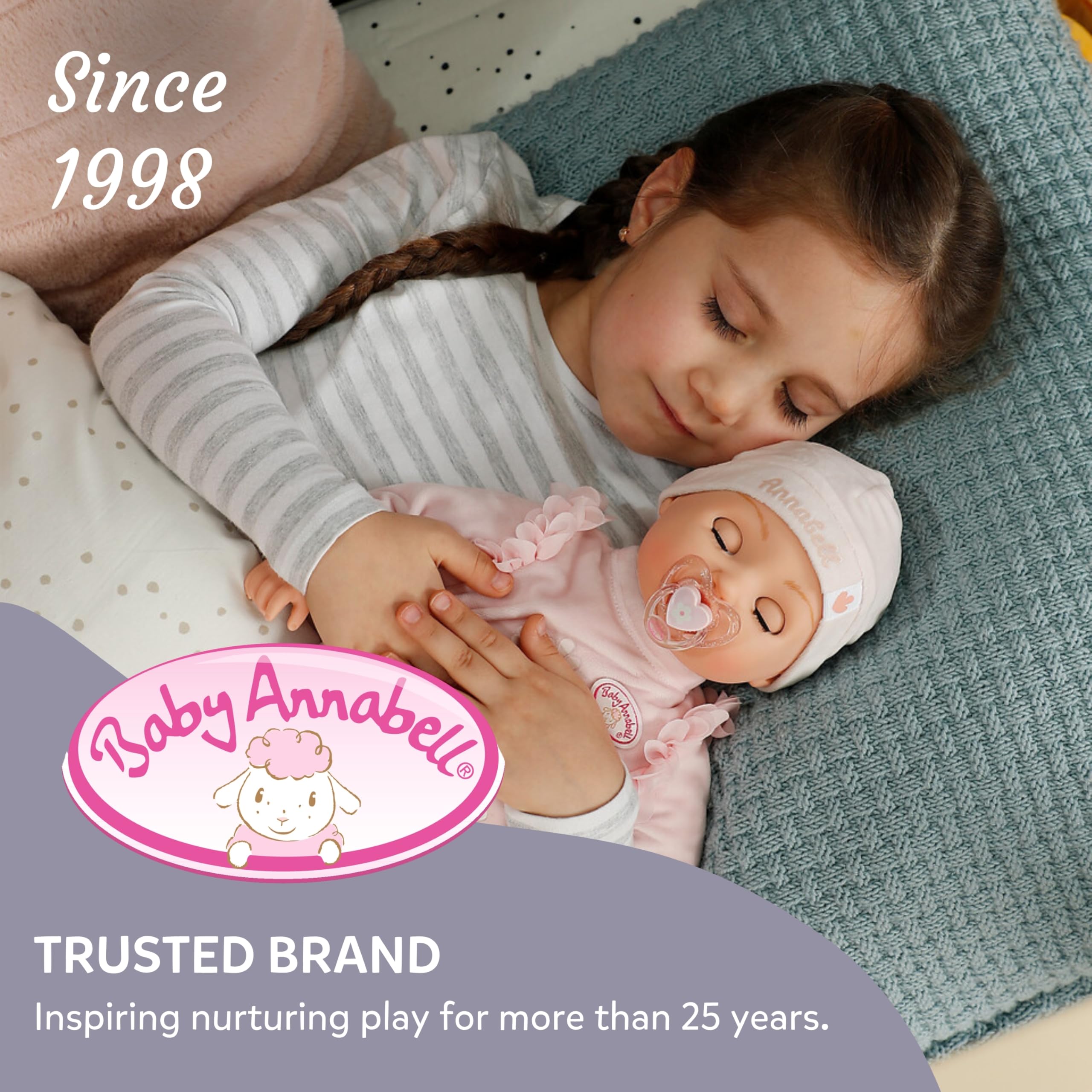 Baby Annabell Changing Bag - Includes Mat, Diaper & Lotion Bottle | Rose Color | Fits 36cm & 43cm Dolls 7