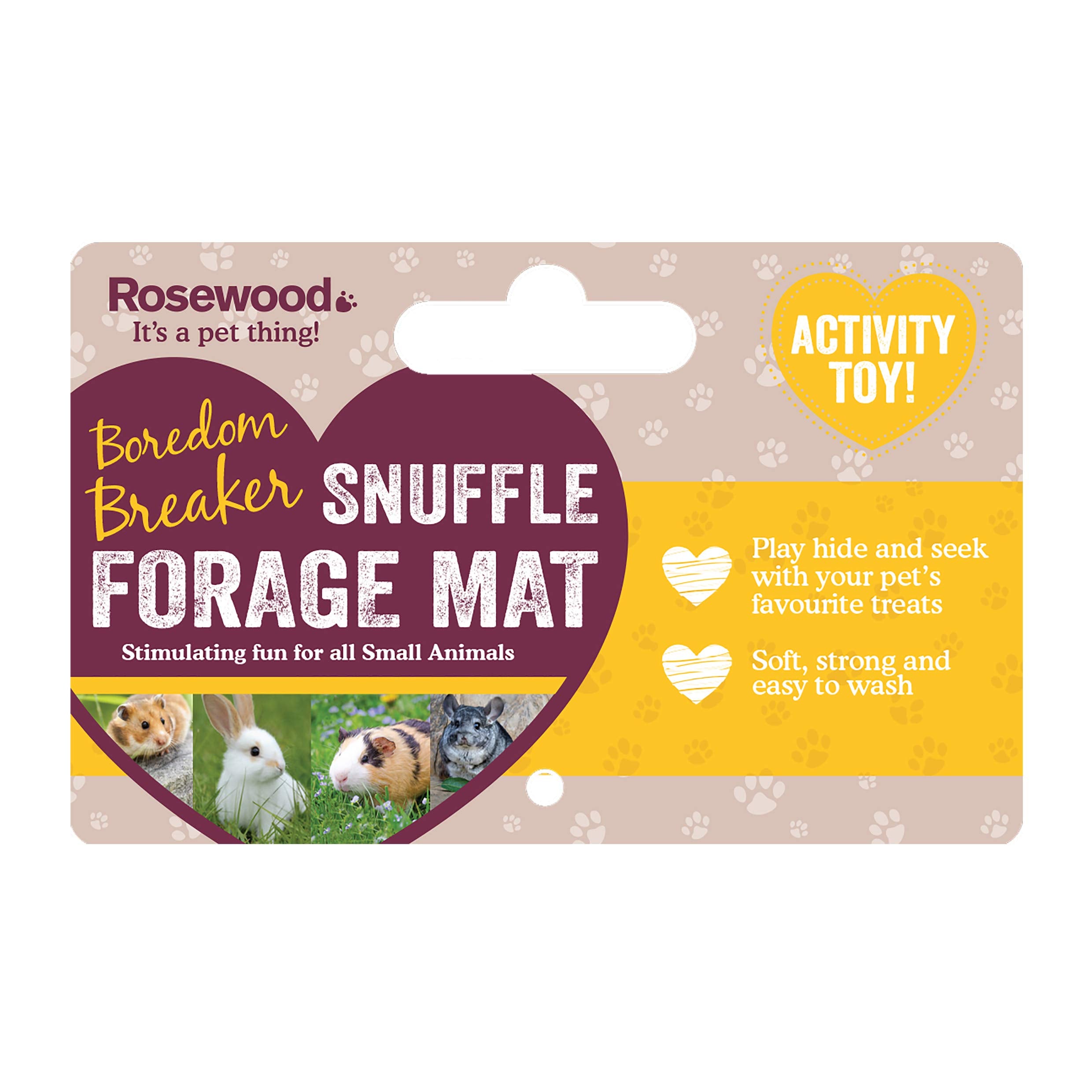 Rosewood Boredom Breaker Snuffle Forage Mat - Foraging Enrichment | Green | 29.5 x 20cm