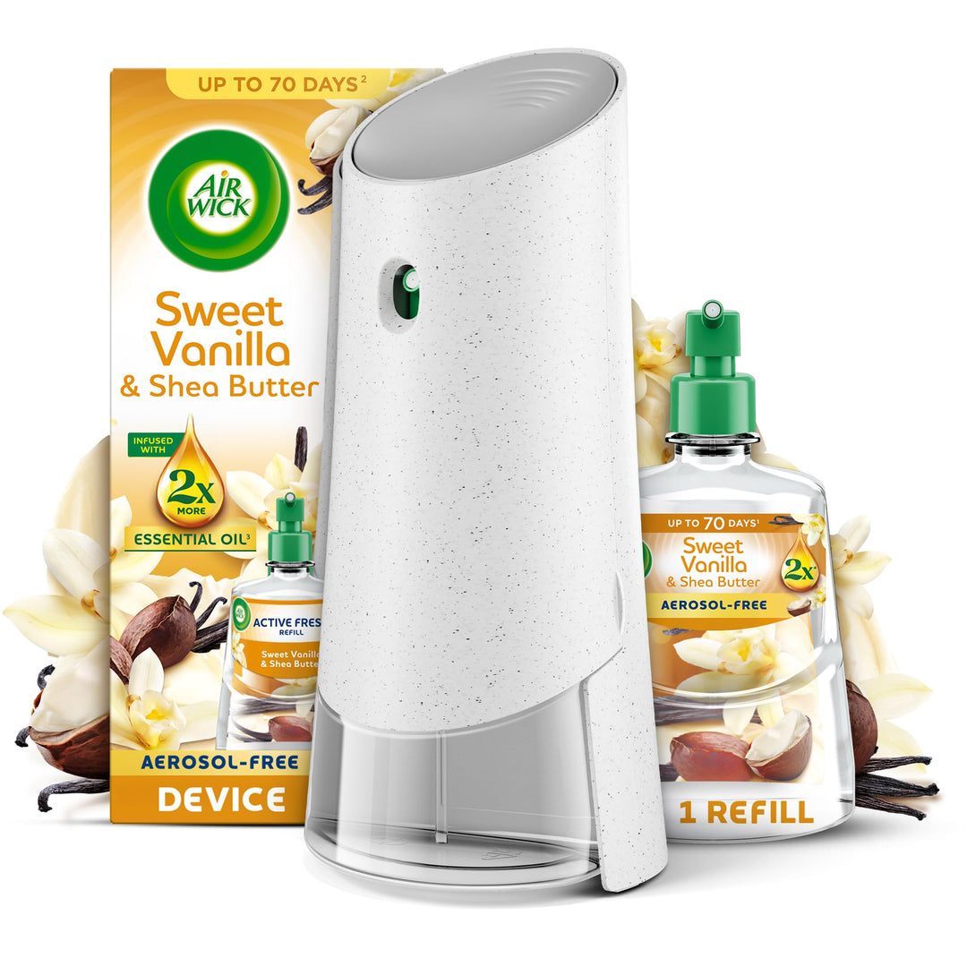 Air Wick - Sweet Vanilla & Shea Butter Aerosol-Free Automatic Spray Kit