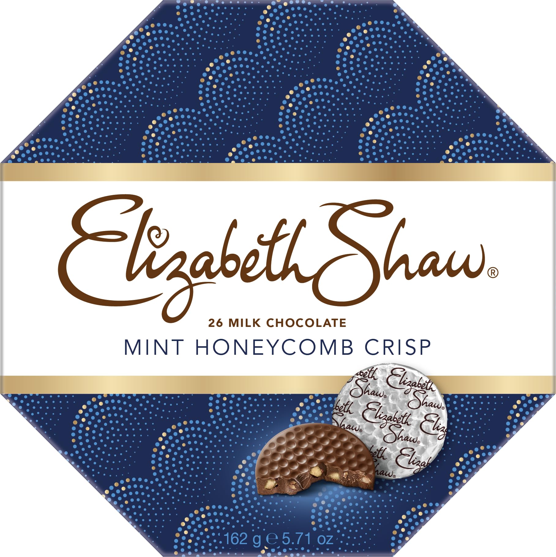 Elizabeth Shaw Milk Mint Crisp 162g - Smooth Milk Chocolate with Crisp Honeycomb