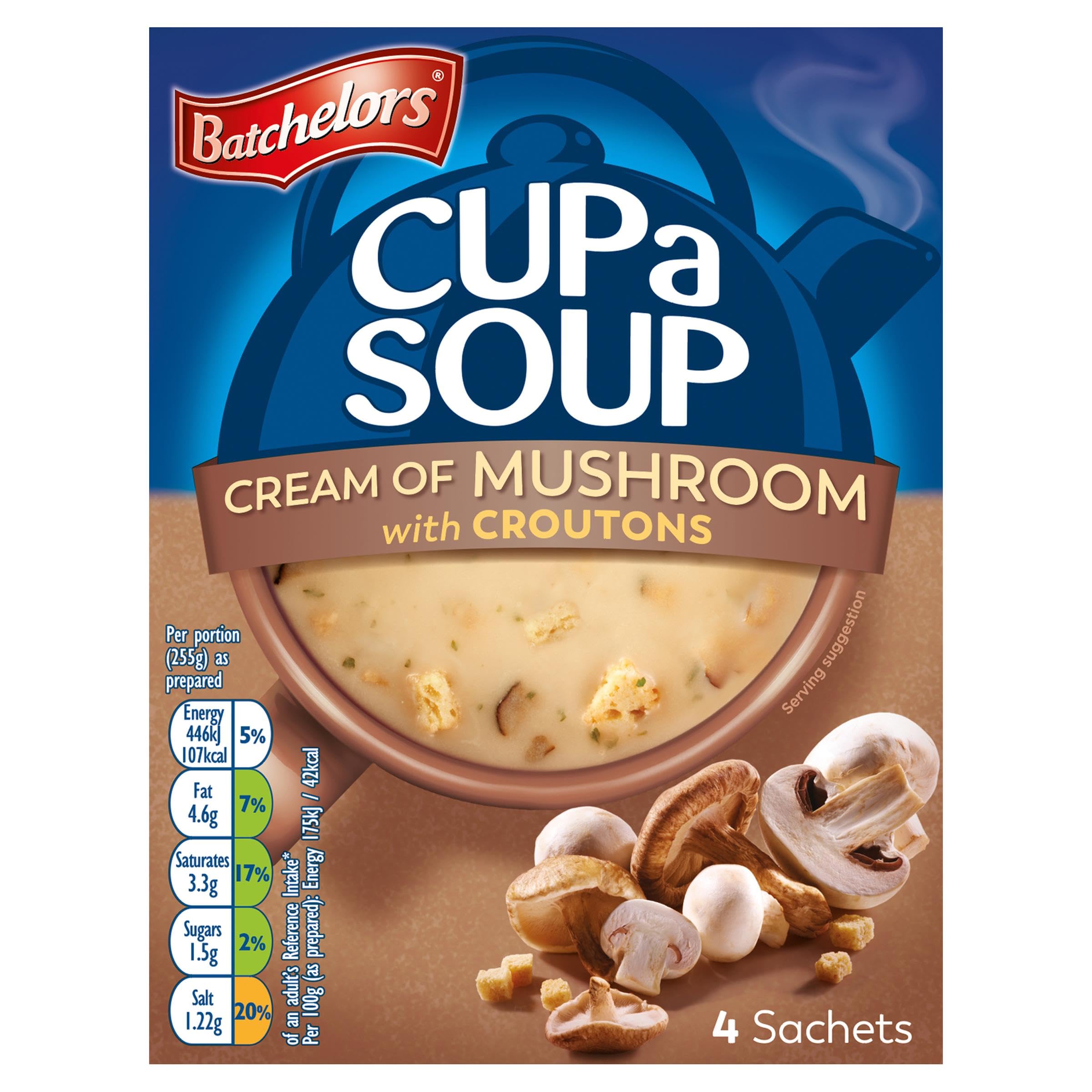 Batchelors Cup a Soup Mushroom Instant Soup Sachets, 4 Sachets, 99 g 1