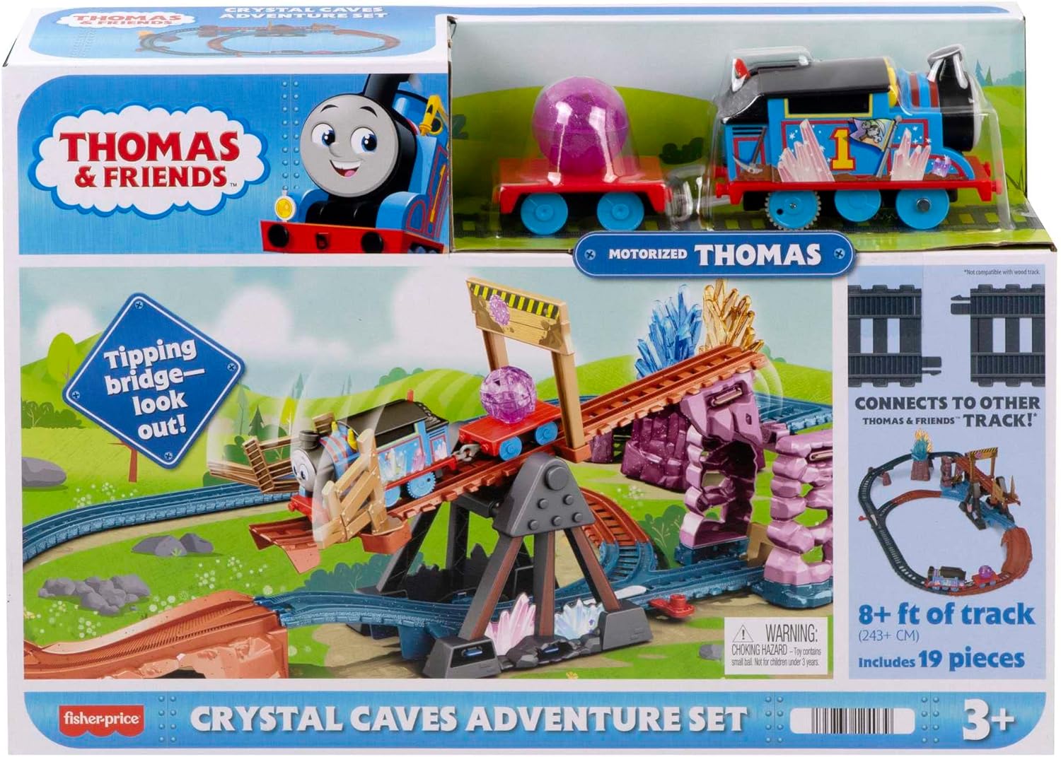 Fisher-Price Thomas and Friends Crystal Caves Adventure Train Set - Motorized Thomas Engine & Track Playset for Ages 3+ 8