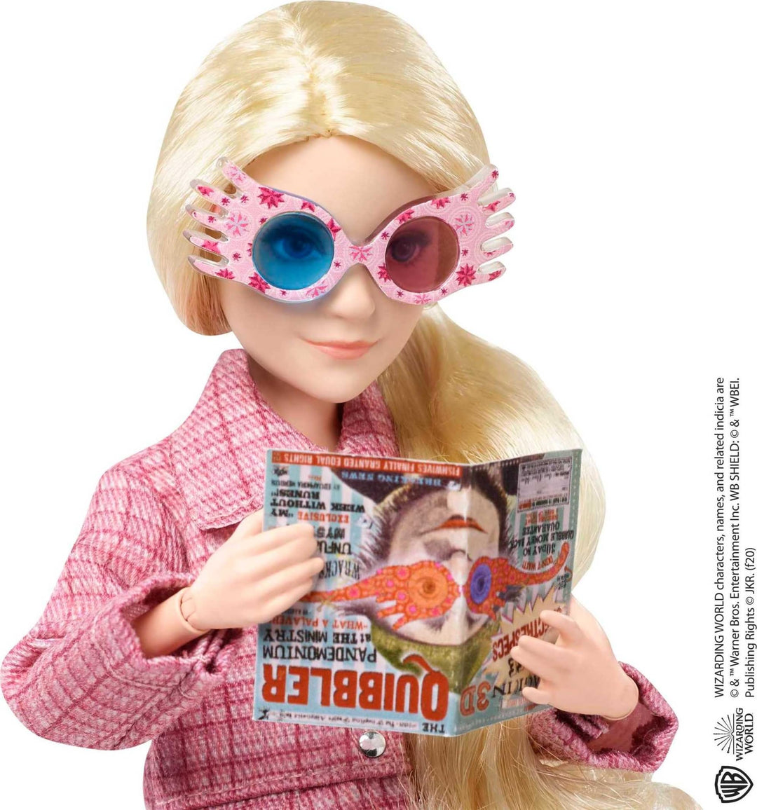 Harry Potter Luna Lovegood Collectible Doll - 10-inch Poseable Figure with Quibbler, Spectrespecs & Wand, Ages 6+