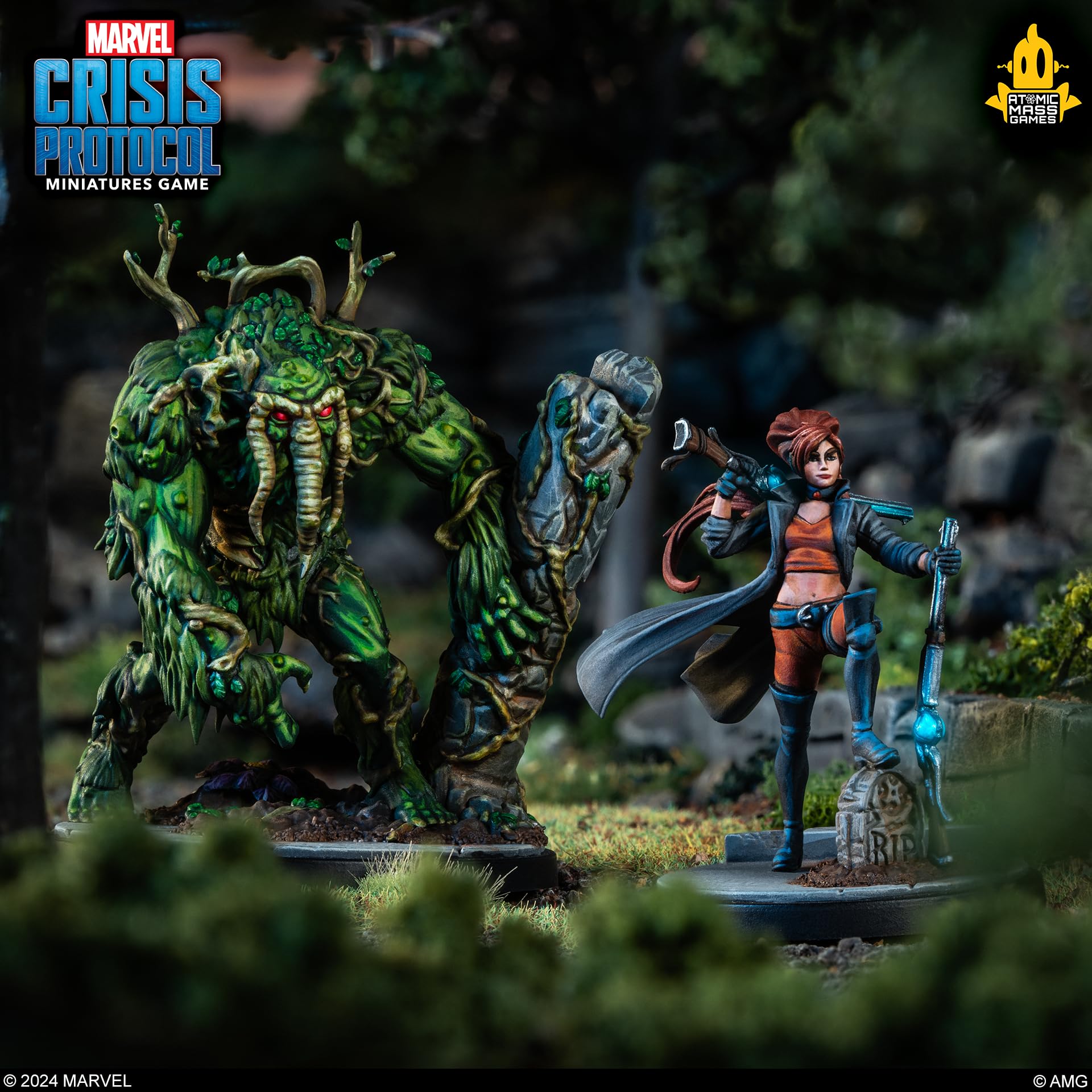 ATOMIC MASS GAMES Marvel Crisis Protocol: Elsa Bloodstone & Man-Thing Expansion | 2 Miniatures | 14+ 3