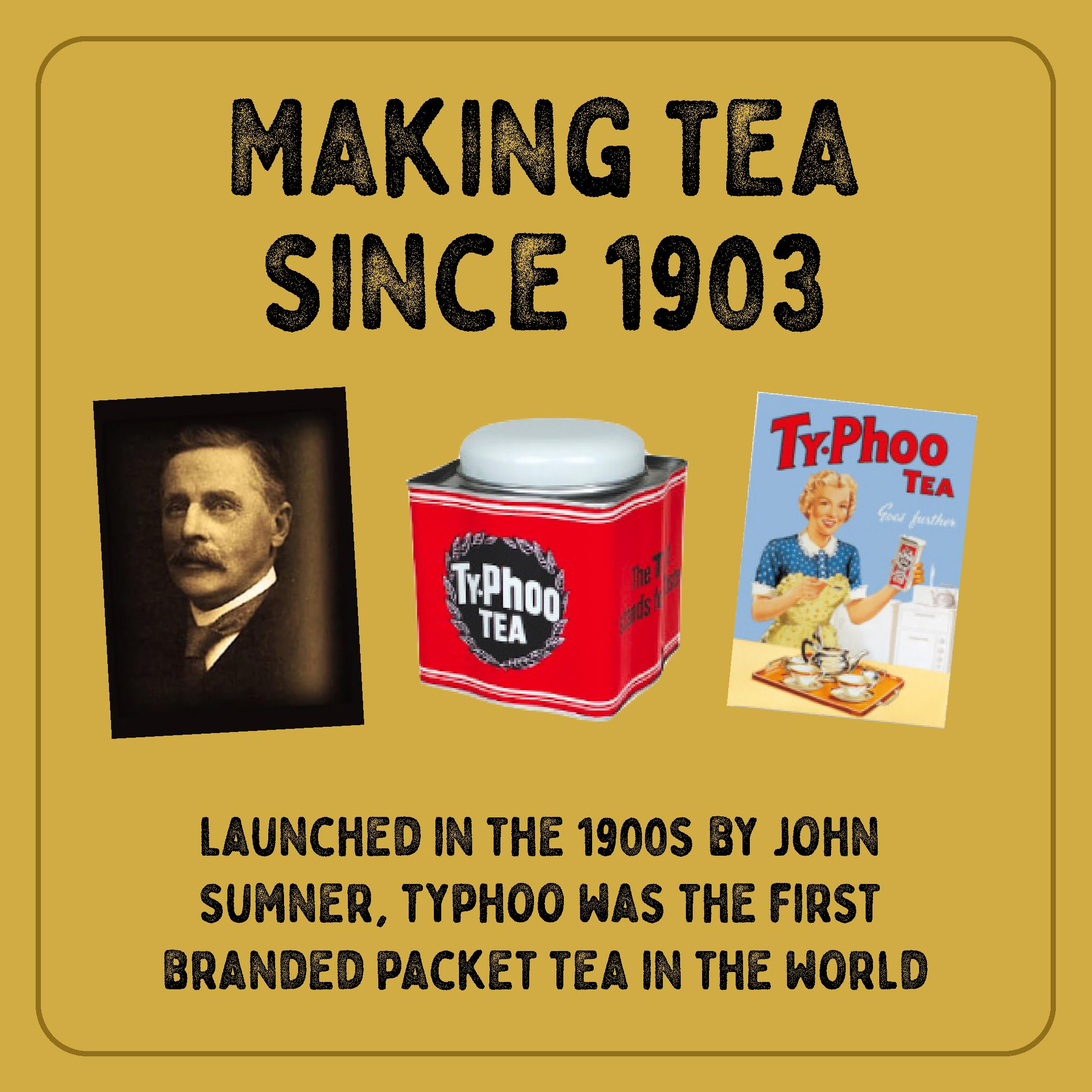 Typhoo - Gold Luxury Black Tea 80 Tea Bags 16