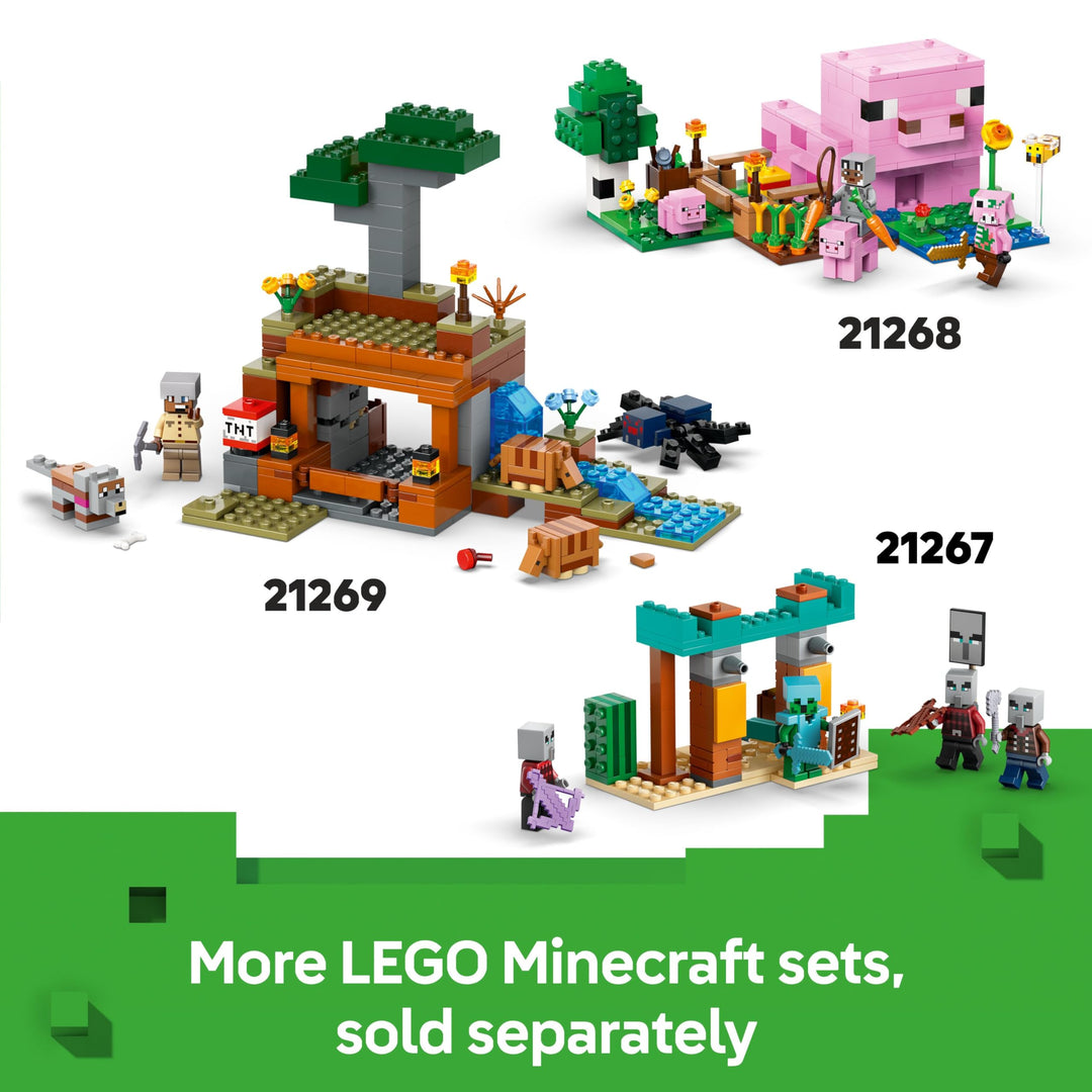 LEGO Minecraft The Nether Lava Battle Building Set - 99-Piece Playset with Alex Figure, Ages 6+