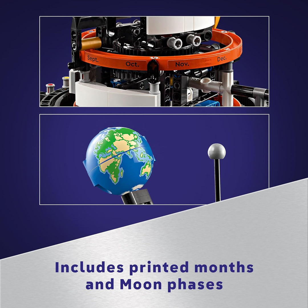 LEGO Technic Planet Earth and Moon in Orbit Building Set - Educational Space Model for Ages 10+