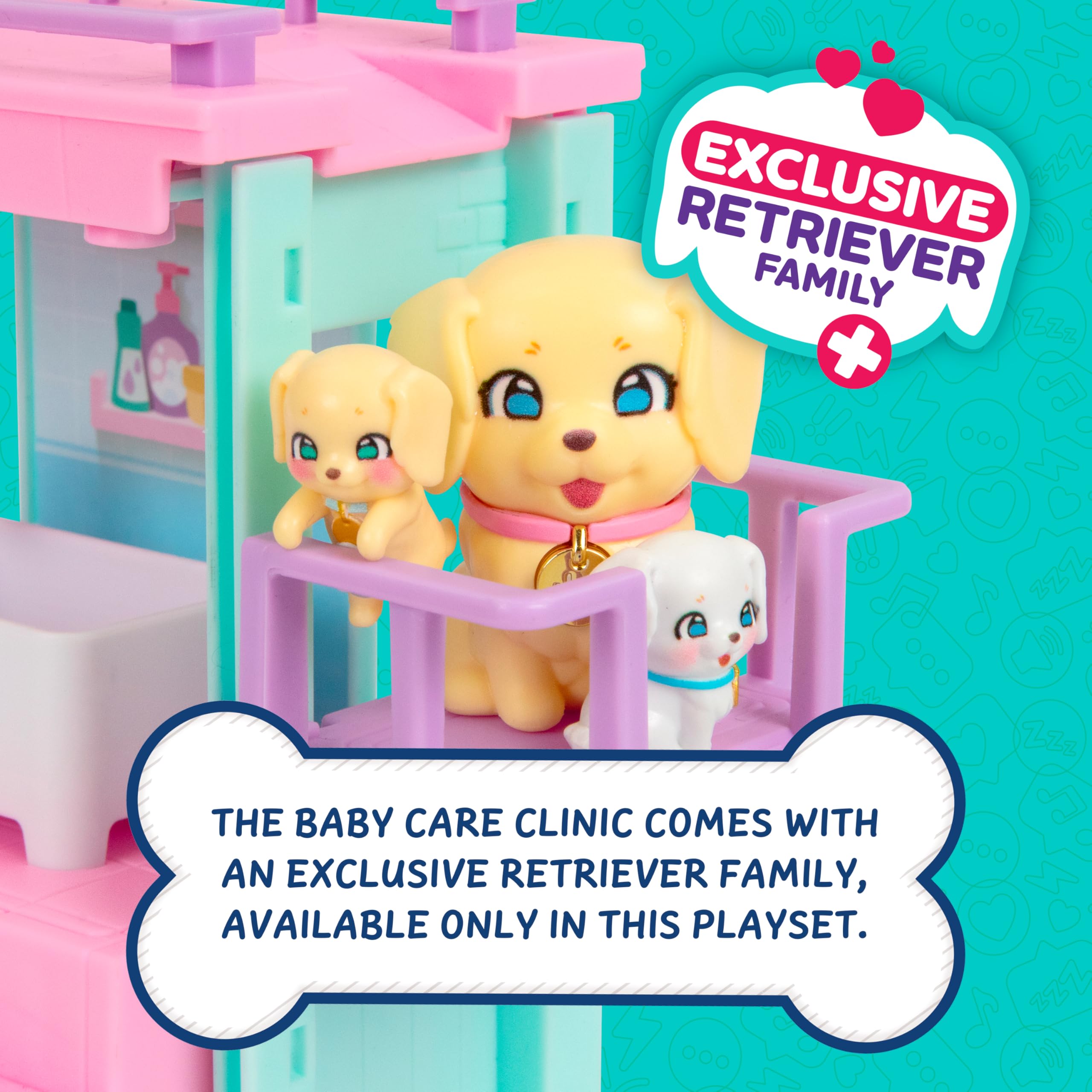 Little Live Pets Mama Surprise Families Baby Care Clinic Playset | Ages 5+ | Includes Mama Pup & 3 Babies 4