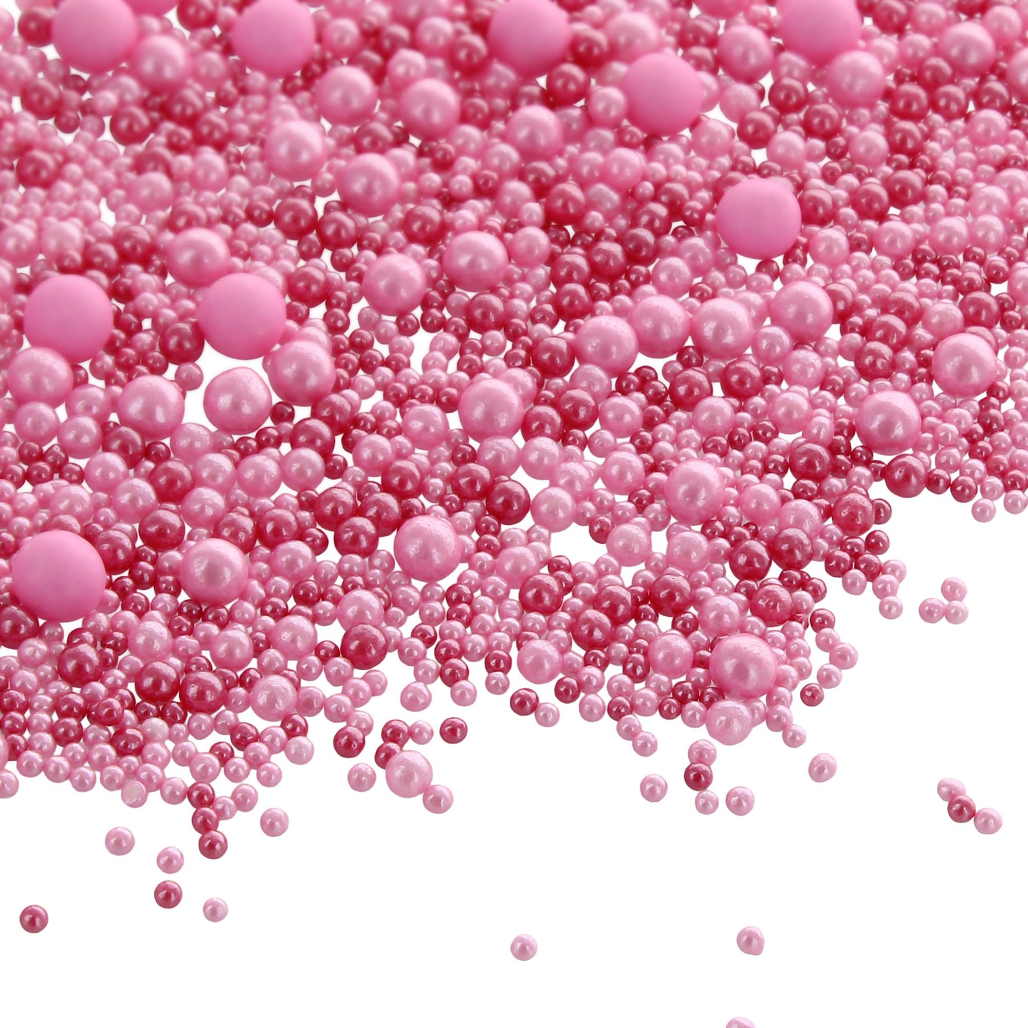 Baked with Love Candy Pearl Sprinkles - Pink Sugar Balls for Cakes | 100g Resealable Bottle 4