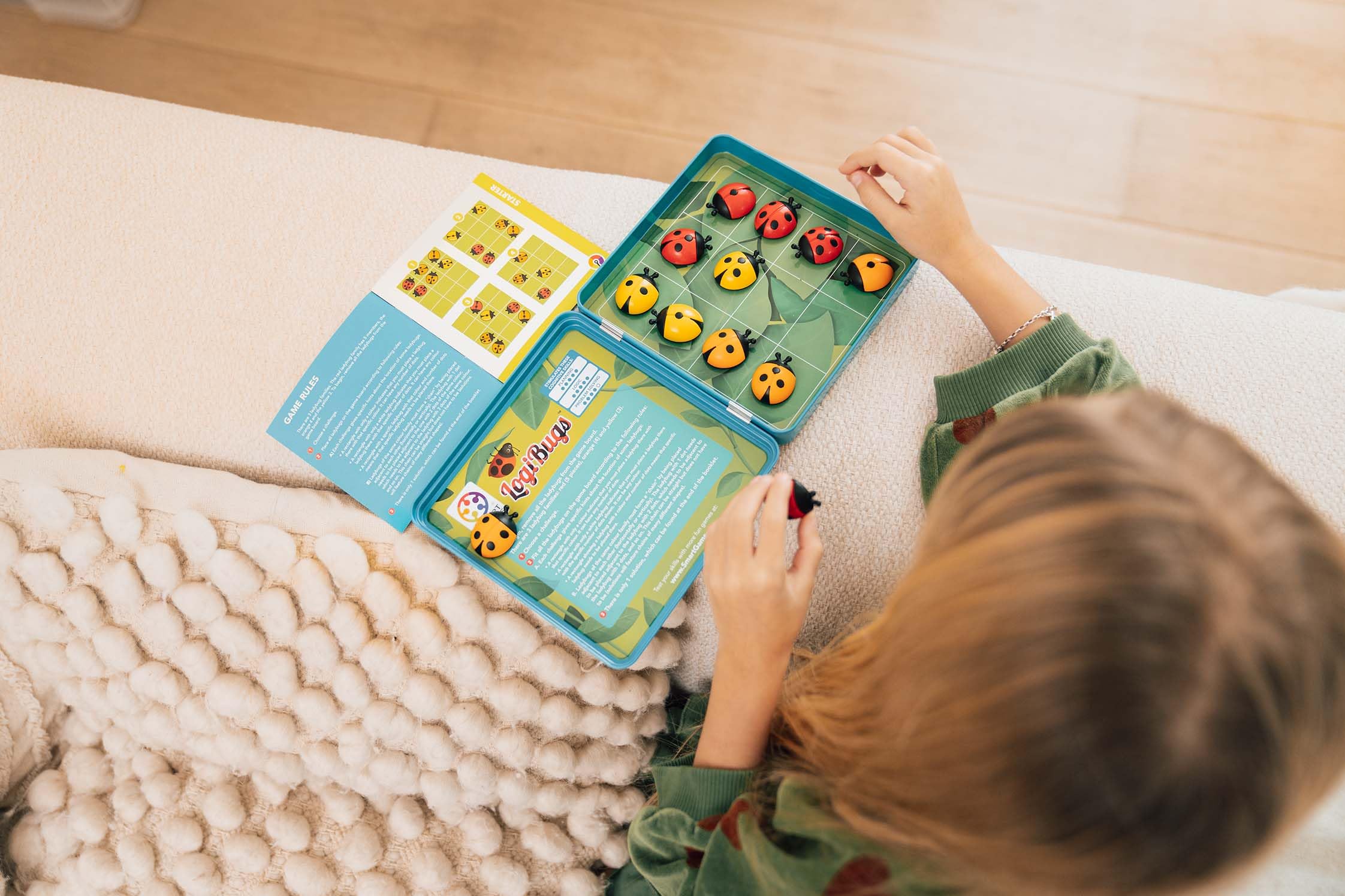 SmartGames Logibugs Magnetic Puzzle Game - 48 Challenges | Travel Tin | Ages 6+ 4