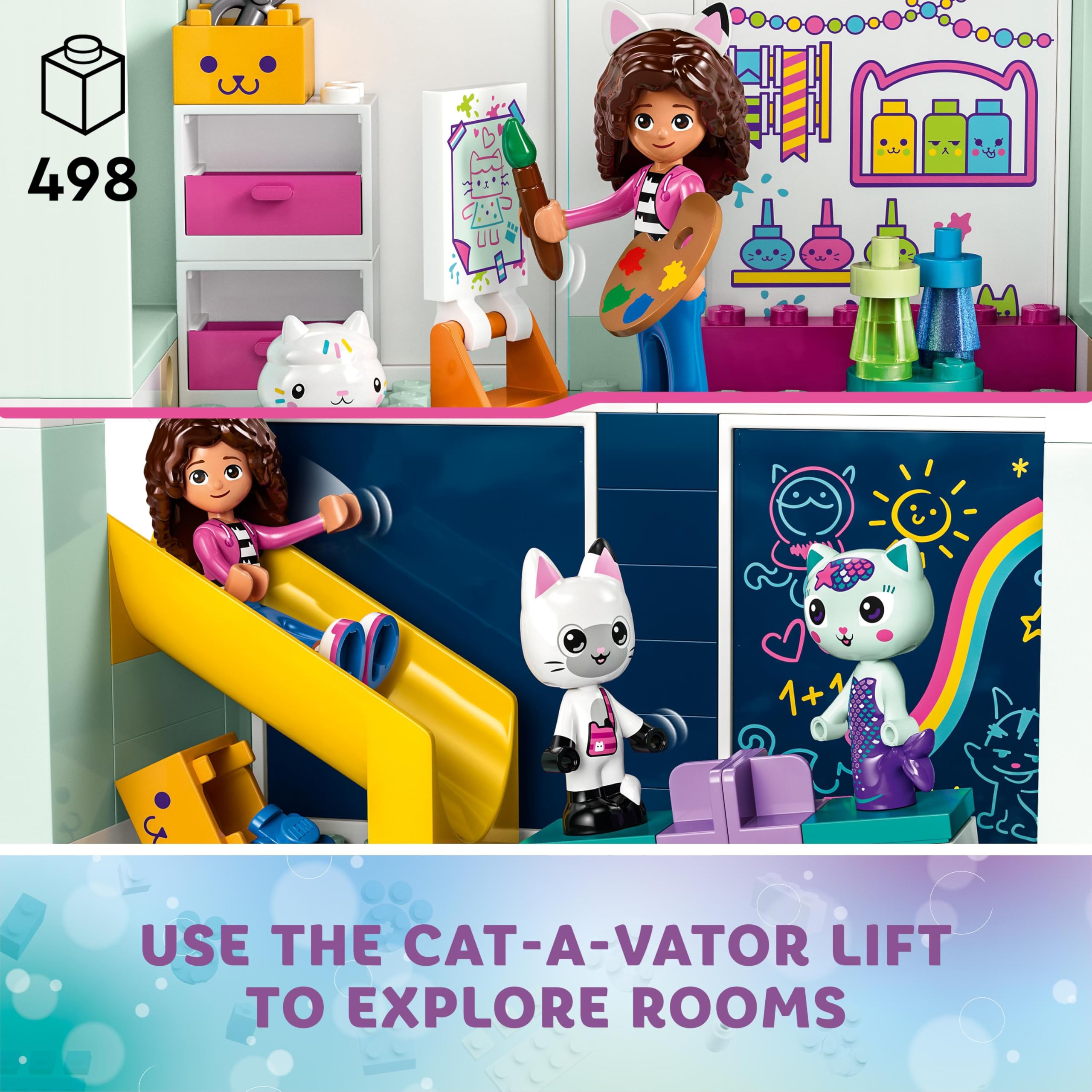 LEGO Gabby's Dollhouse 10788 - 4-Floor Dollhouse with 4 Figures | Ages 4+ 5