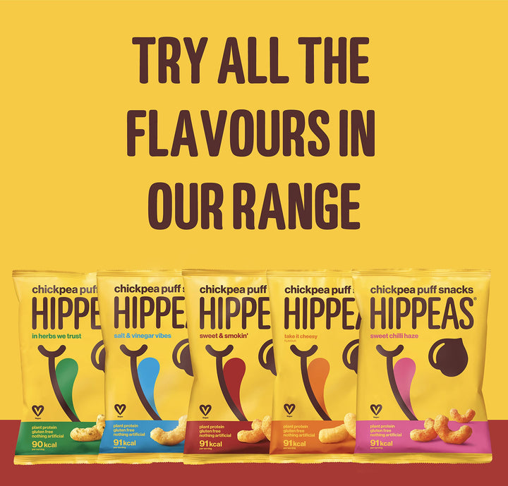 Hippeas Take It Cheesy Chickpea Puffs Vegan Crisps Multipack | 25 x 15g