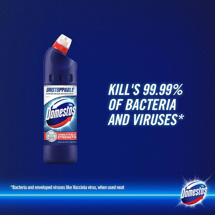 Domestos Original Thick Bleach 750ml - Toilet & Multi-Surface Cleaner