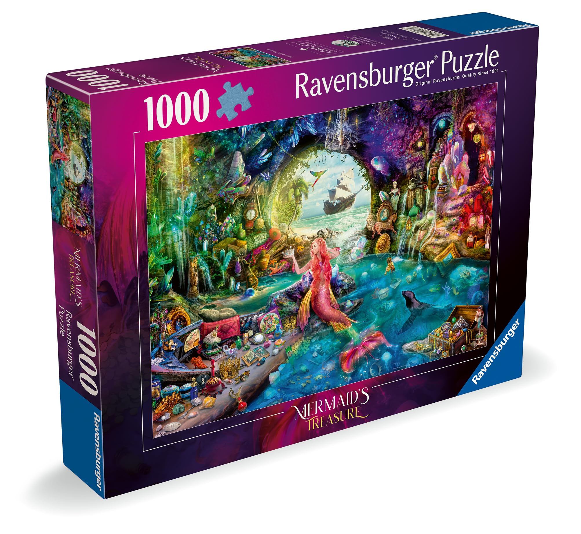 Ravensburger Mermaids Treasure Jigsaw Puzzle - 1000 Pieces | 70 x 50cm Finished Size