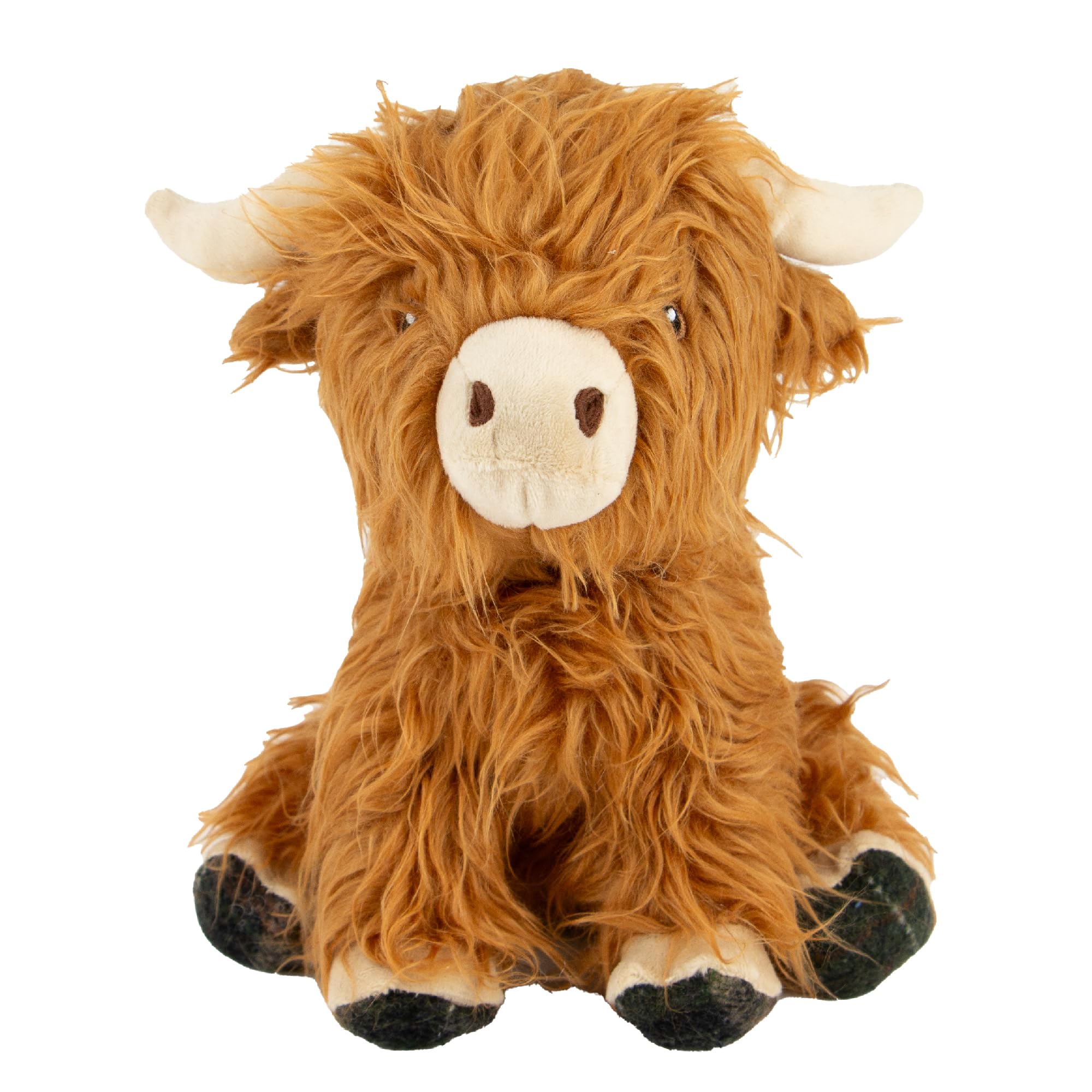 Ancol Heritage Fergus Highland Cow Plush Dog Toy with Squeaker | 23cm