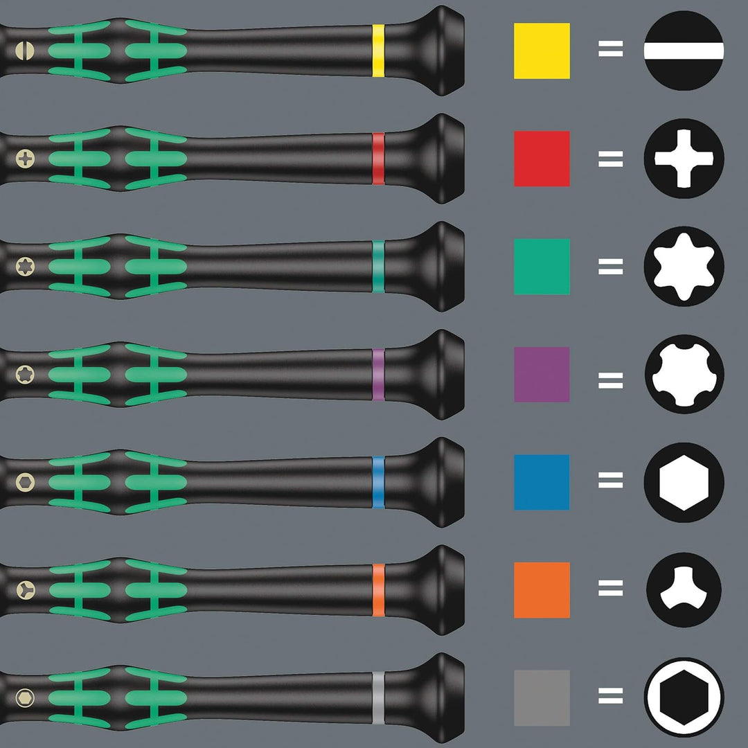 Wera Kraftform 2050 Micro Screwdriver - Phillips Tip PH1 x 80mm (05118024001)