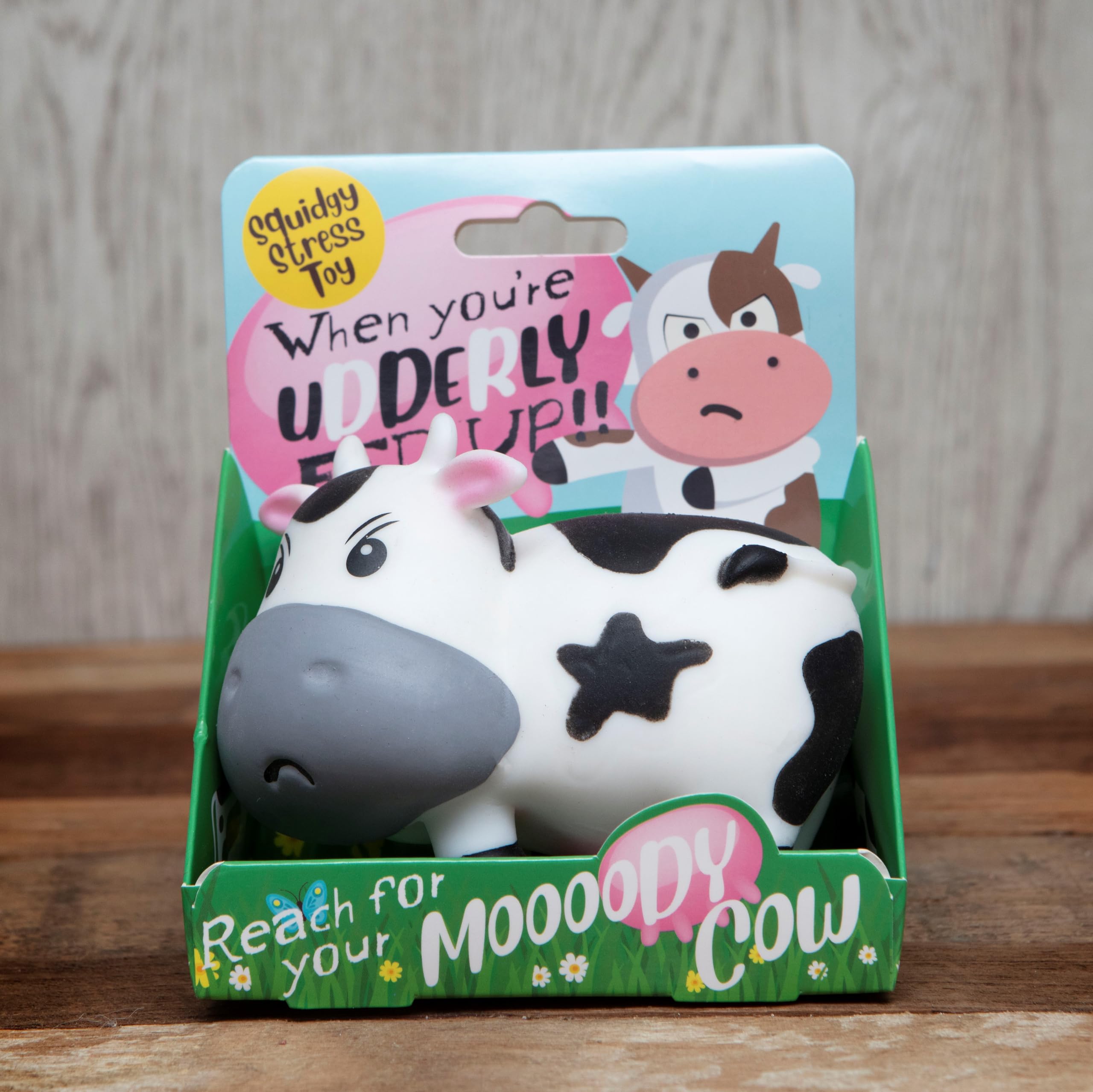 Boxer Gifts Moody Cow Stress Toy - Silicone Squeeze Toy | 40x90x100mm | Ages 3+ 2