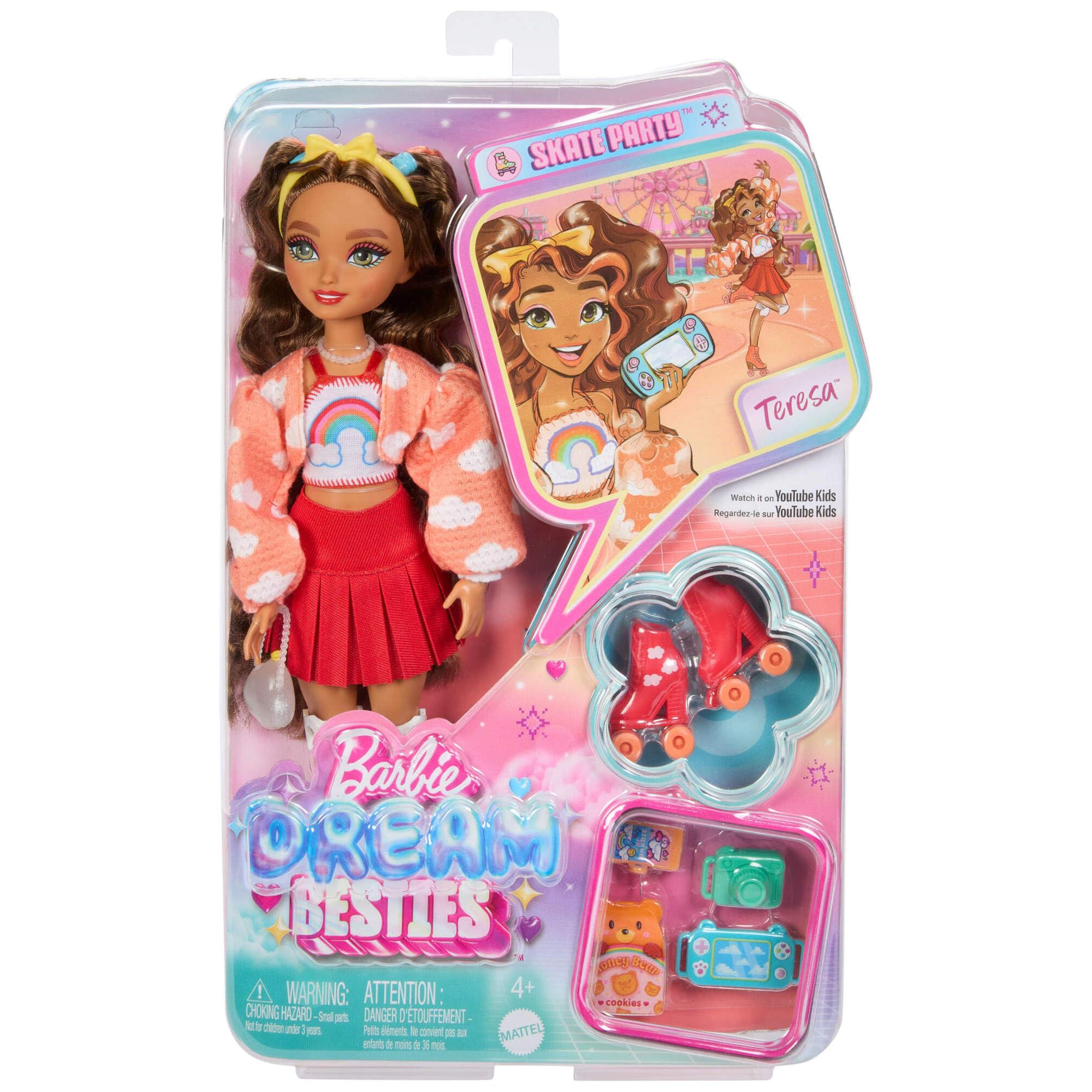 Barbie Dream Besties Teresa Roller Skating Fashion Doll with Accessories 6