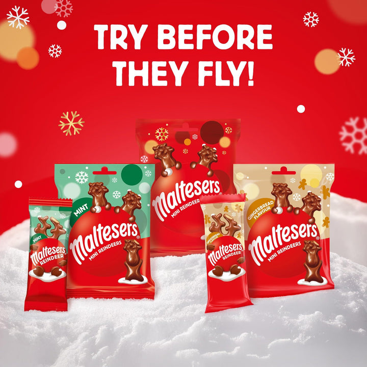 Maltesers Gingerbread Flavour Reindeer, Milk Chocolate, Malt & Honeycomb Treat