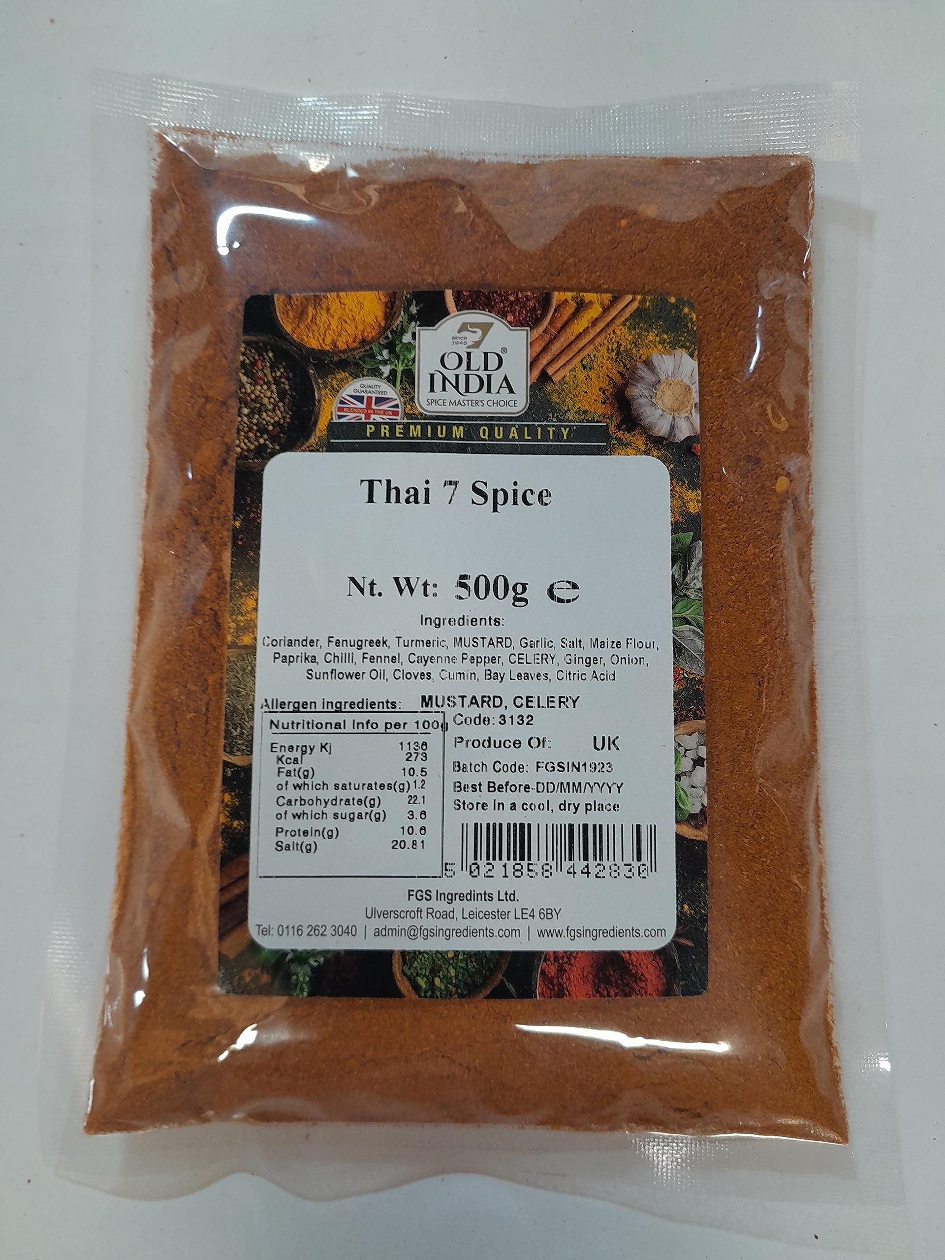 Old India Thai 7 Spice Powder - 100% Natural Indian Seasoning | 500g Bag 1