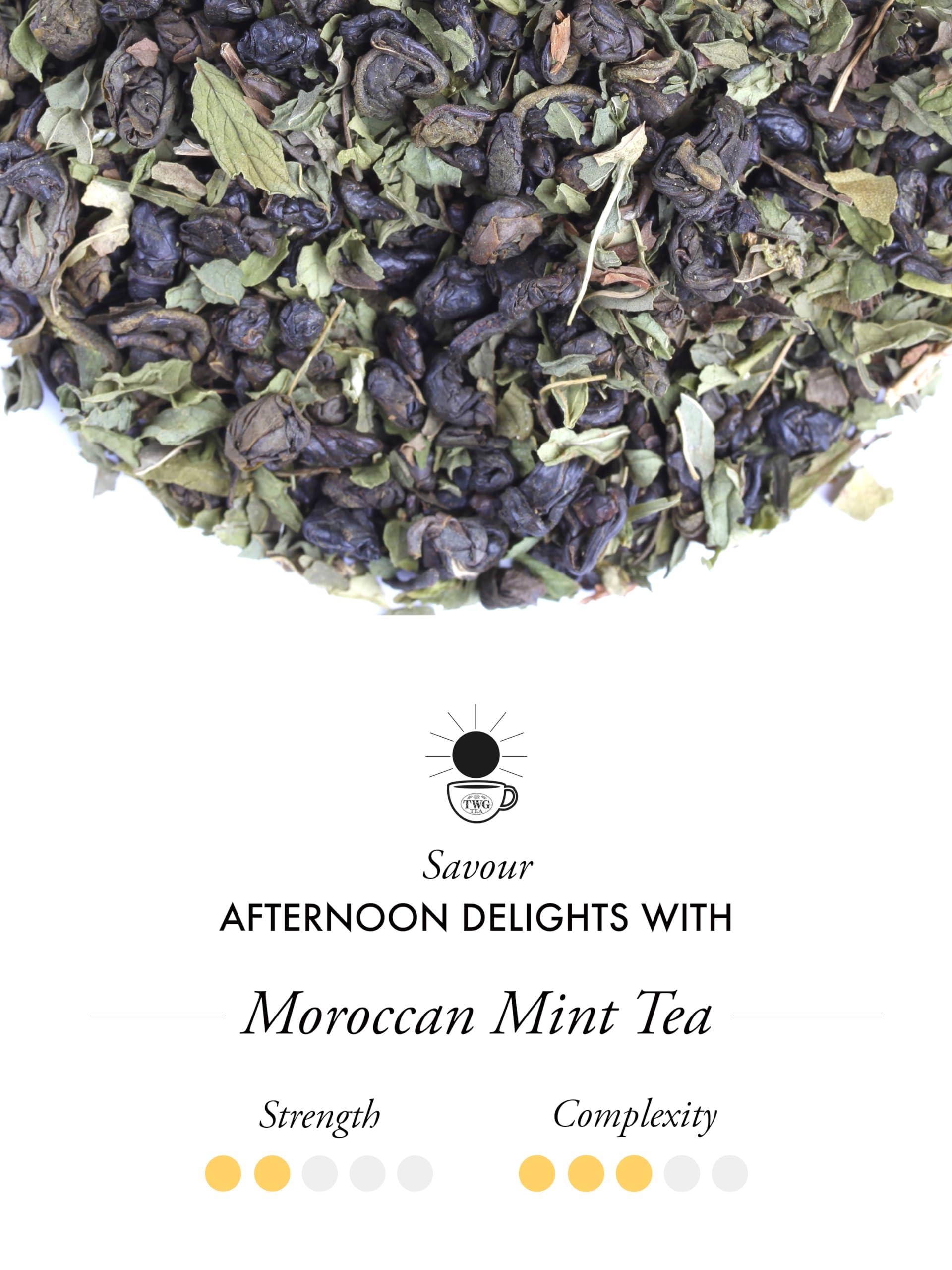 TWG Tea Moroccan Mint Tea - Green Tea with Spearmint Leaves - 15 Hand-Sewn Cotton Teabags - Gift Set 5