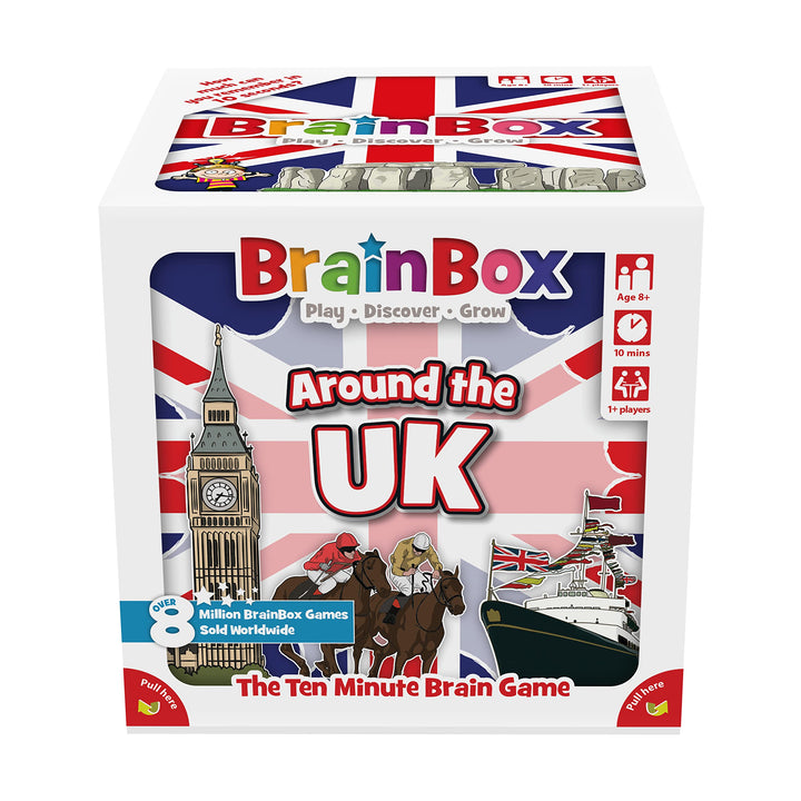 Brainbox Around The UK Card Game - 55 Cards, 440 Questions, Ages 8+