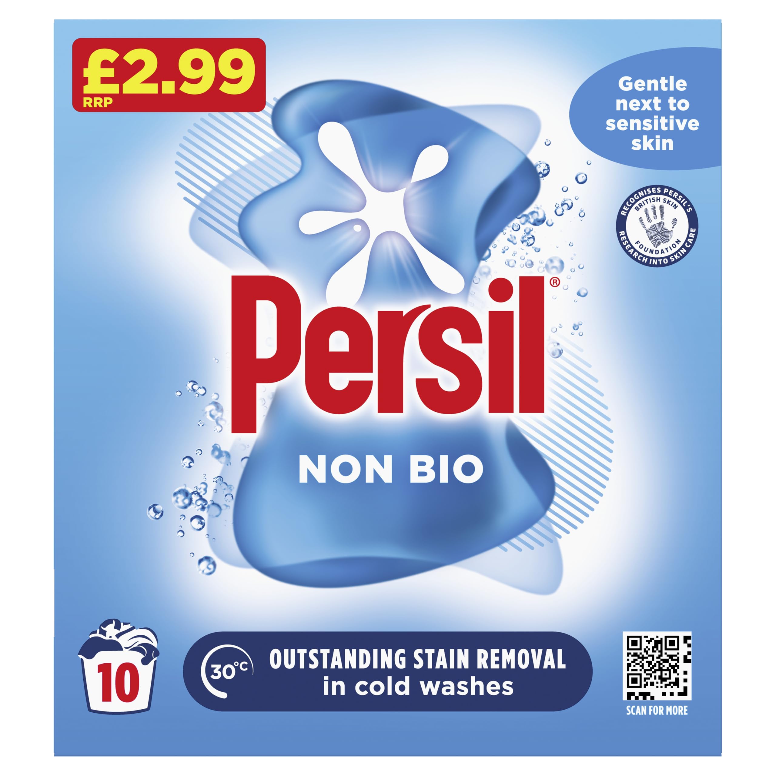 Persil Non Bio Washing Powder - Gentle on Sensitive Skin, Outstanding Stain Removal | 500 g