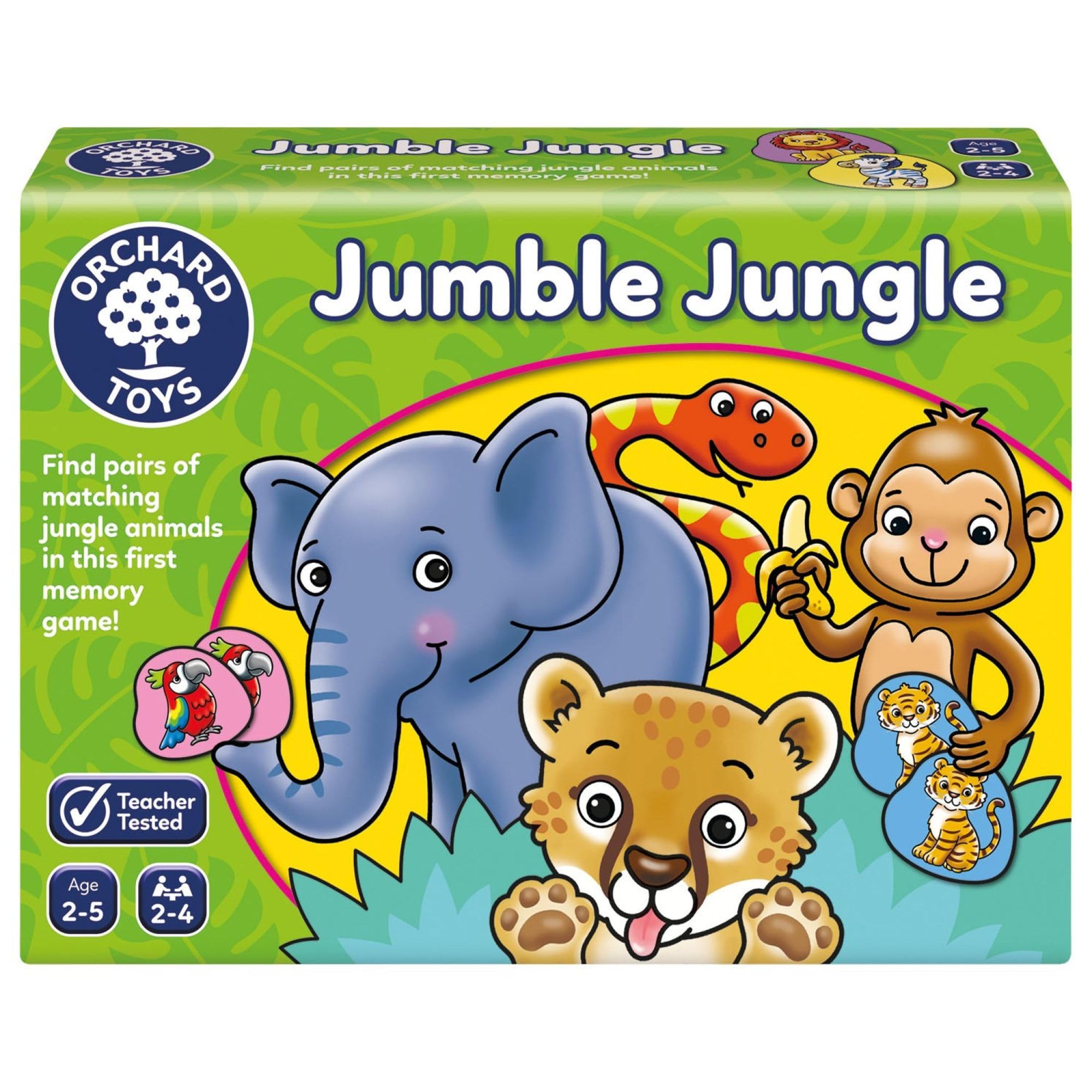 Orchard Toys Jumble Jungle Game - First Matching Educational Game for 2-5 Year Olds | 40 Cards 1