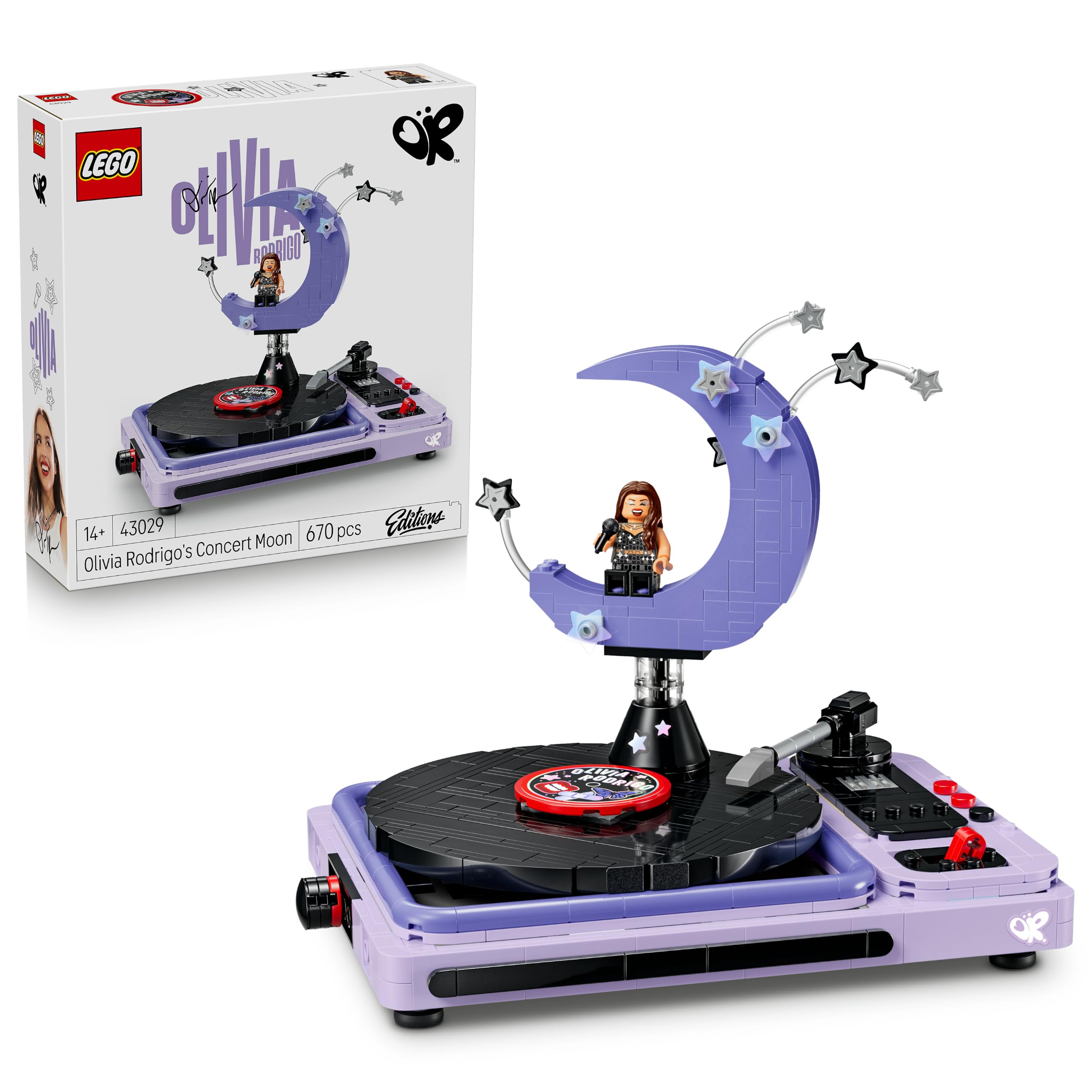 LEGO Olivia Rodrigo's Concert Moon Building Set - Ages 14+ | 670 Pieces | Multicolor