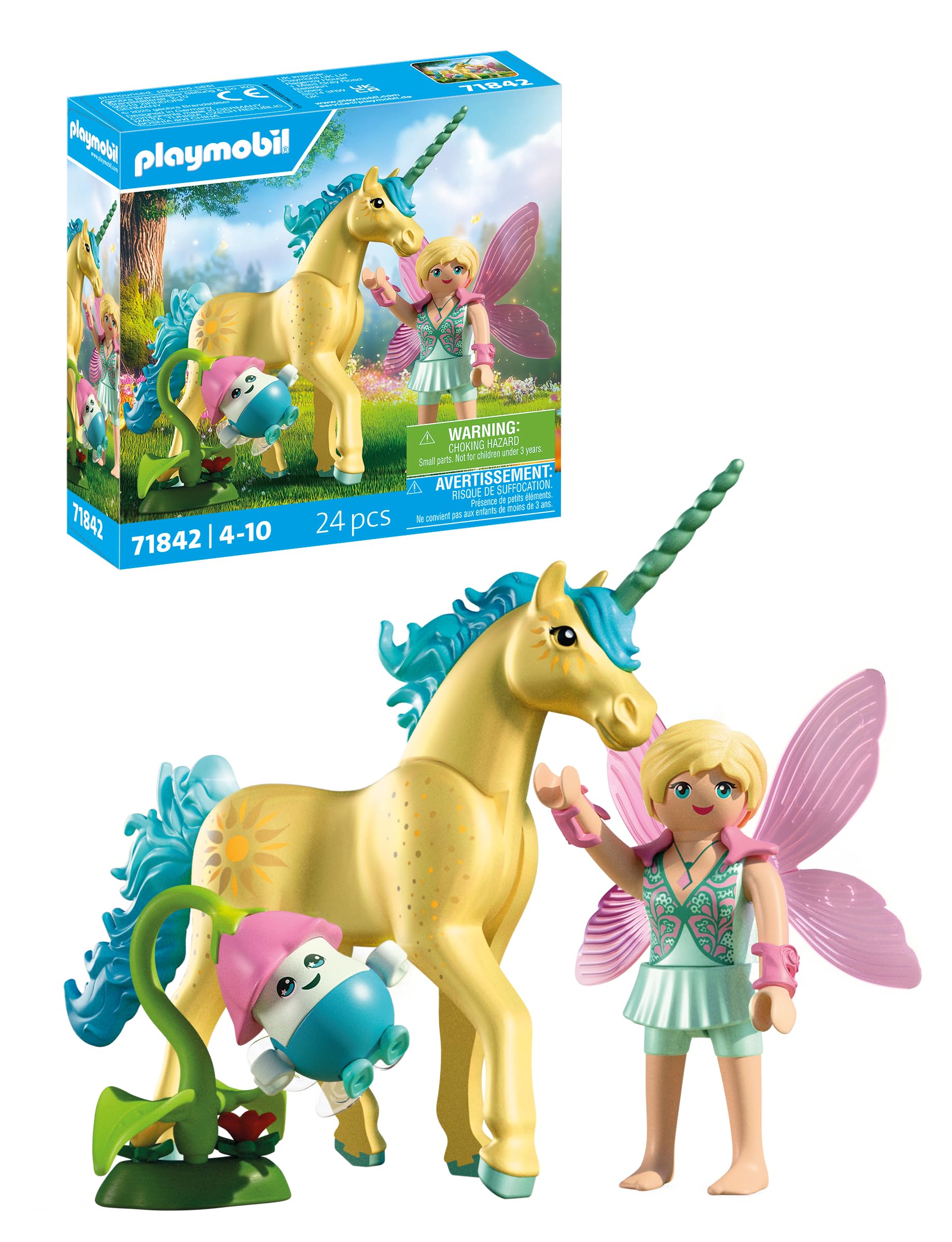 Playmobil Magic Unicorns Collectible Unicorn Sunshine Blossom with Fairy - 4+ Years 8