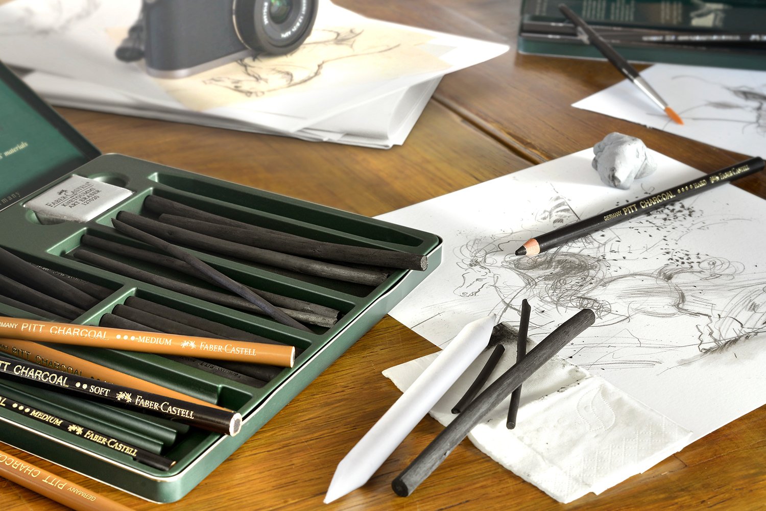 Faber-Castell PITT Graphite Crayon - 9B Hardness for Sketching and Shading | Black 2