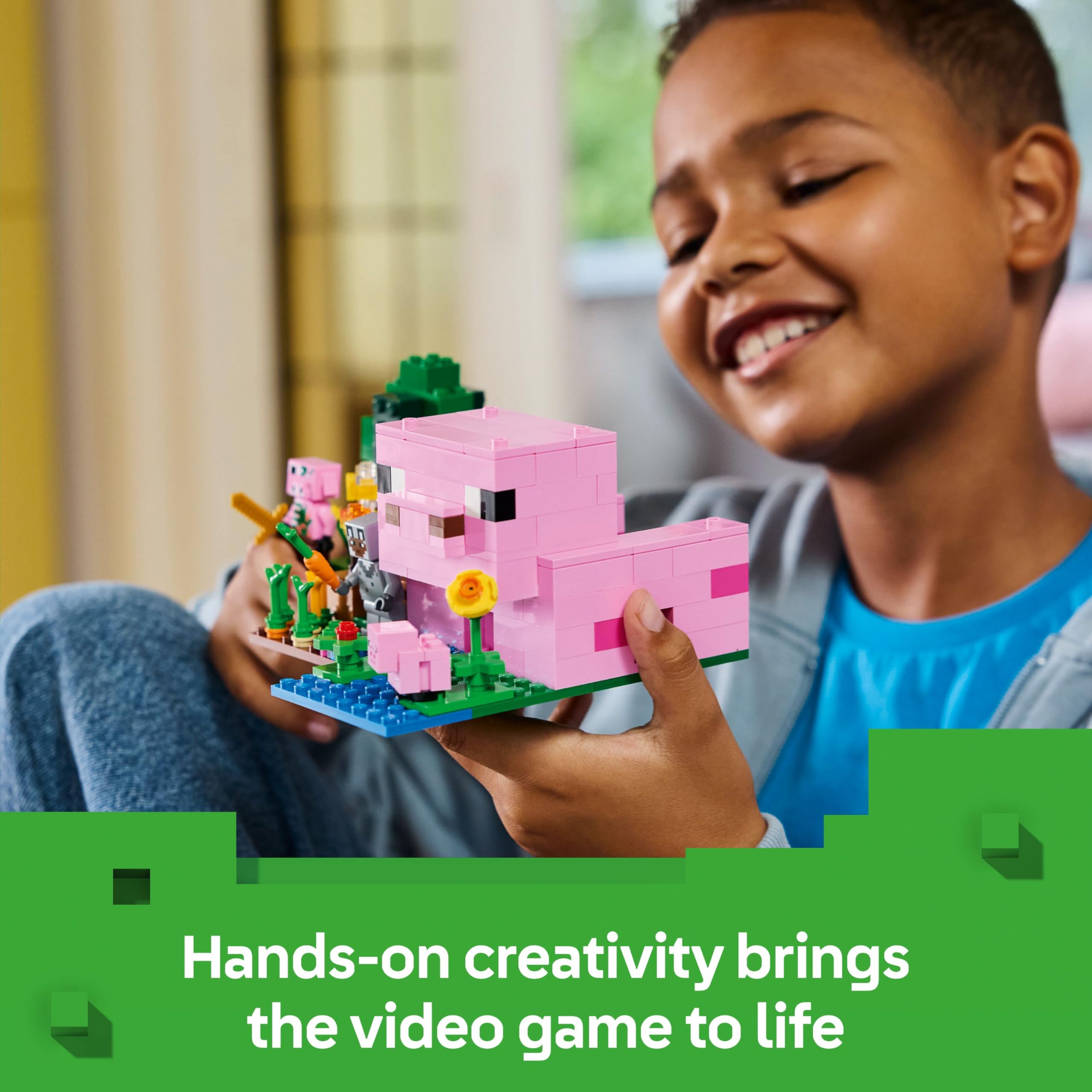 LEGO Minecraft The Baby Pig House Building Set 21268 for Ages 7+ | Multicolor Plastic 5