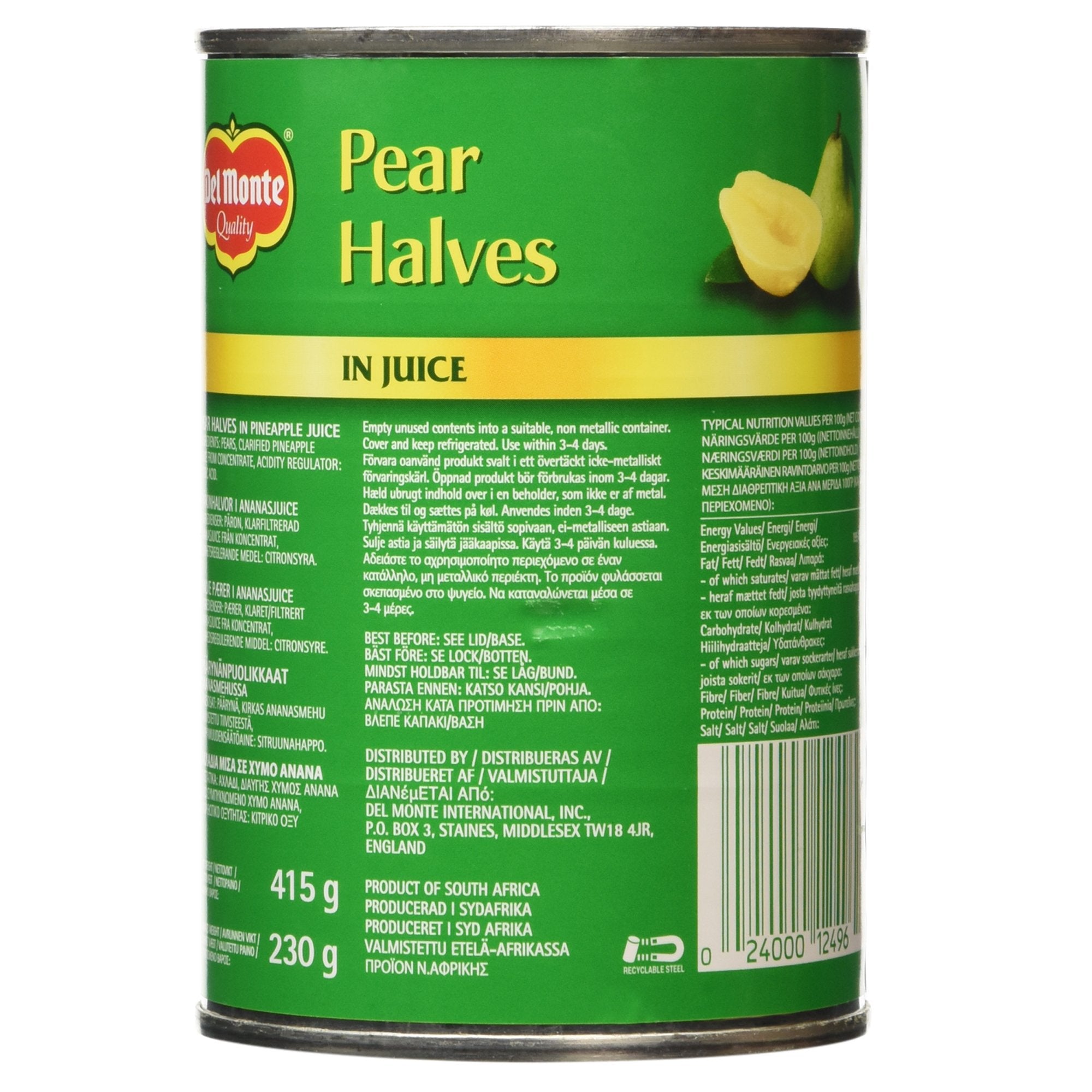 Del Monte Pear Halves in Juice, 415g 4