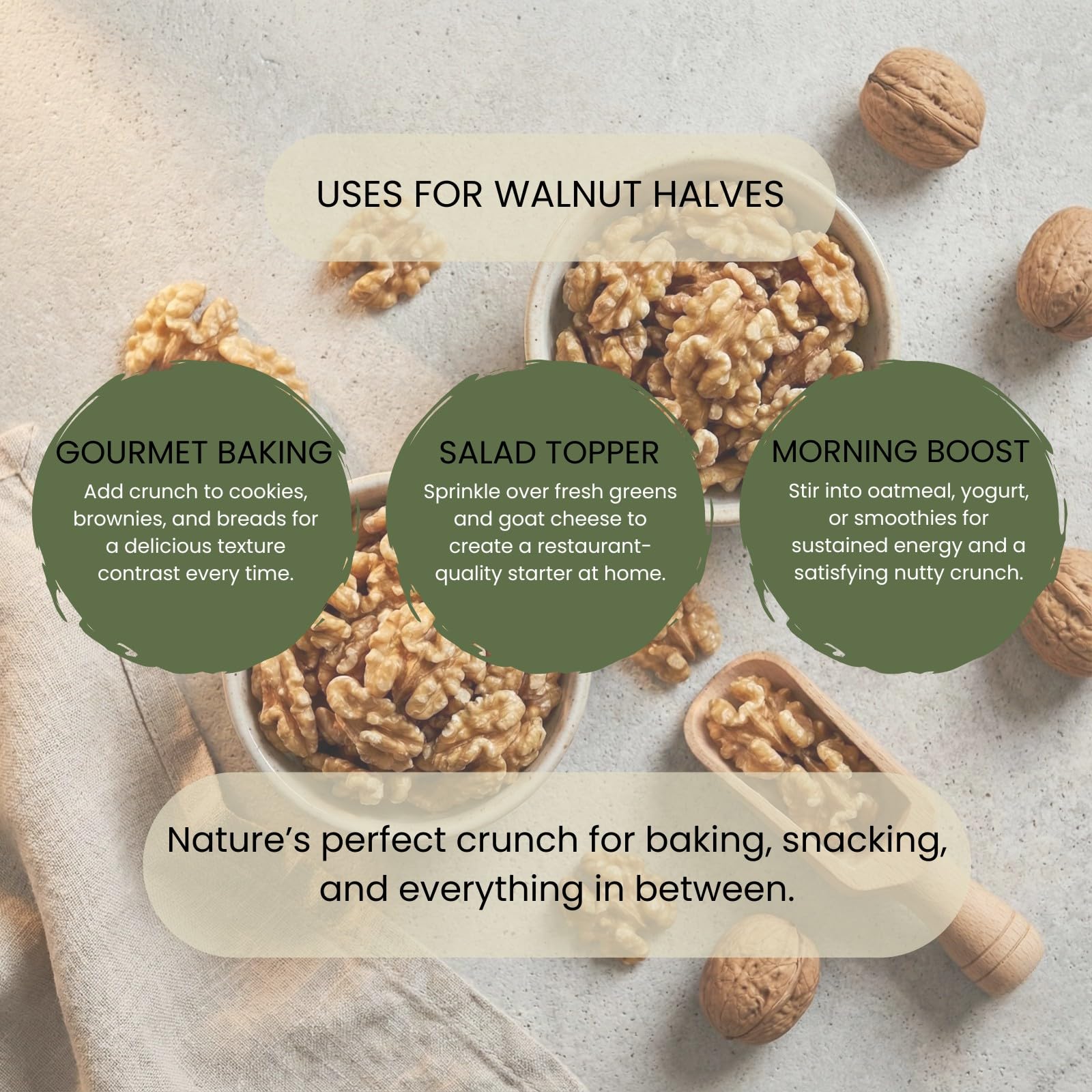 Minton & Donello Walnut Halves - Fresh, Crunchy, Rich in Omega-3 | 500g Pack 2