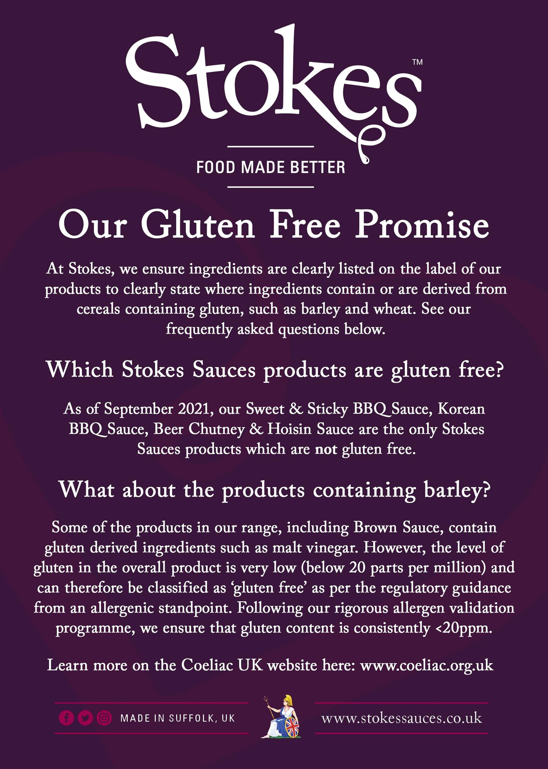 Stokes Real Brown Sauce 3PK, Rich & Spicy Brown Sauce, 320g Glass Bottle, Award-Winning, Sweet & Tangy, Perfect for Bacon Sandwiches 3