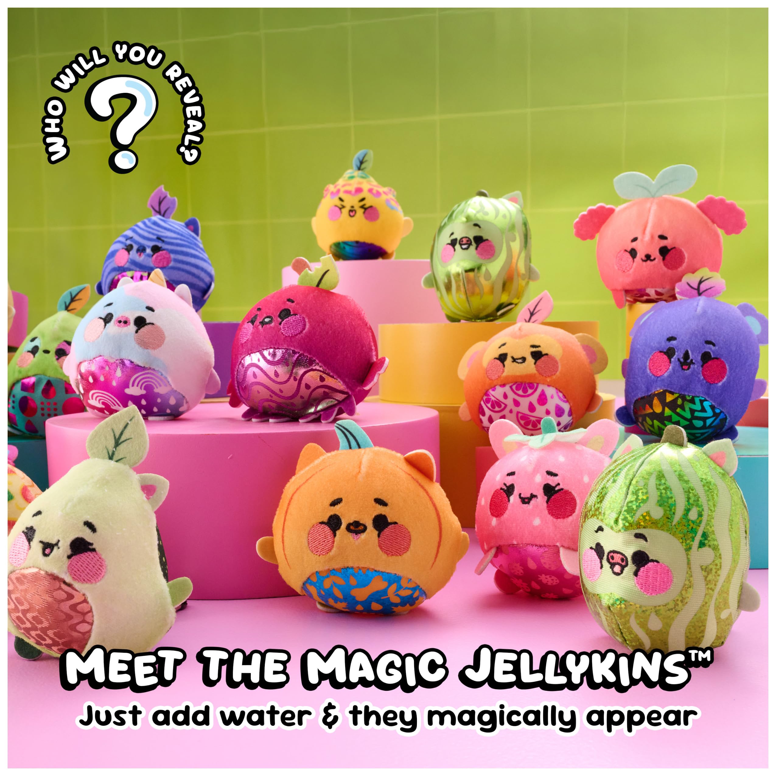 Magic Jellykins Surprise Plush Jar 2-Pack - Water Activated Transforming Squishy Toy | 7.6 cm 2