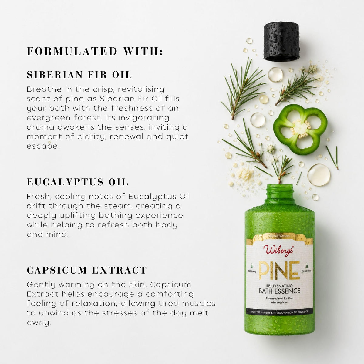 Wiberg's Pine Bath Essence - 500ml | Relaxing & Refreshing Bath Oil 7
