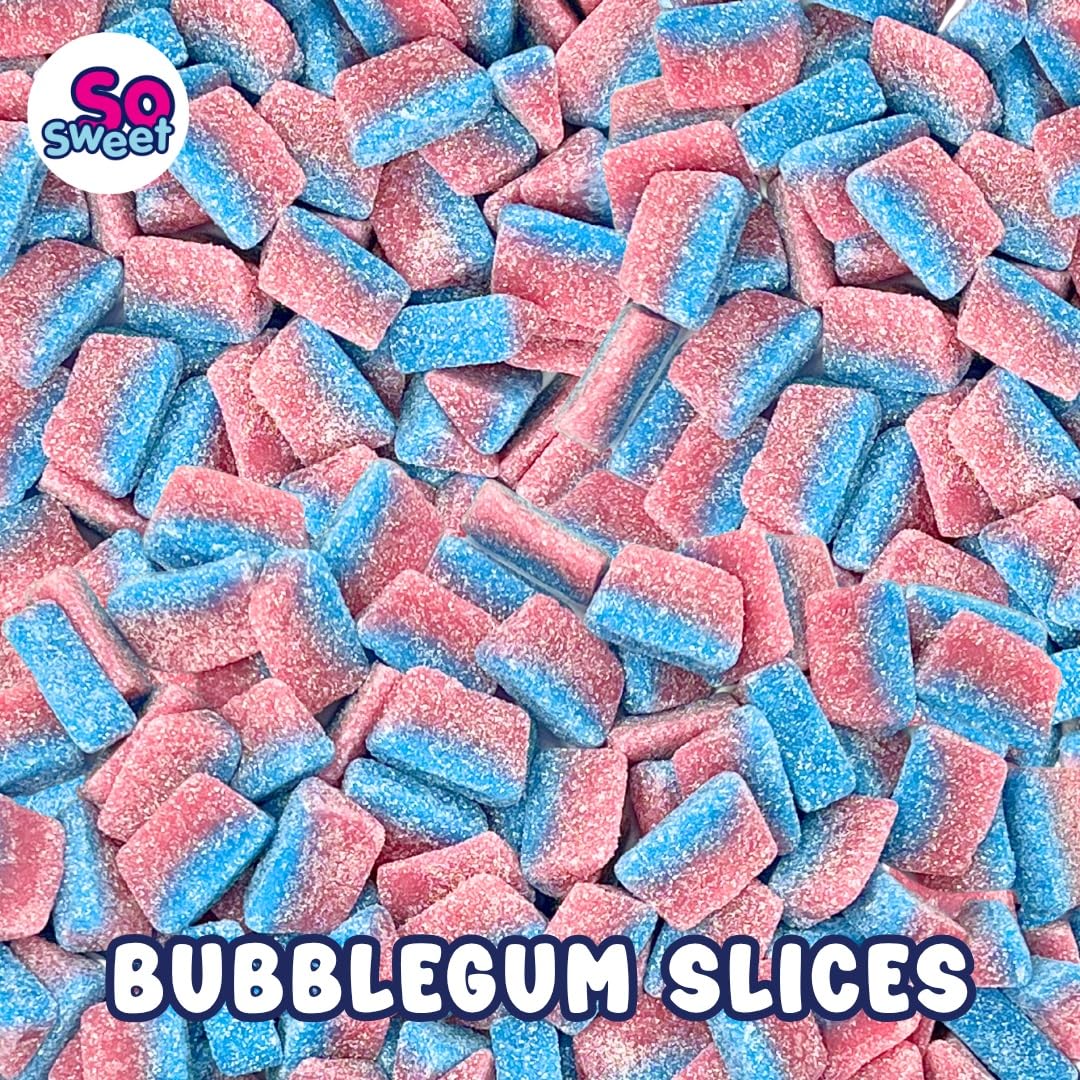 SoSweet Bubblegum Slices - 1kg Bag | Vegetarian Friendly | Classic Pick & Mix