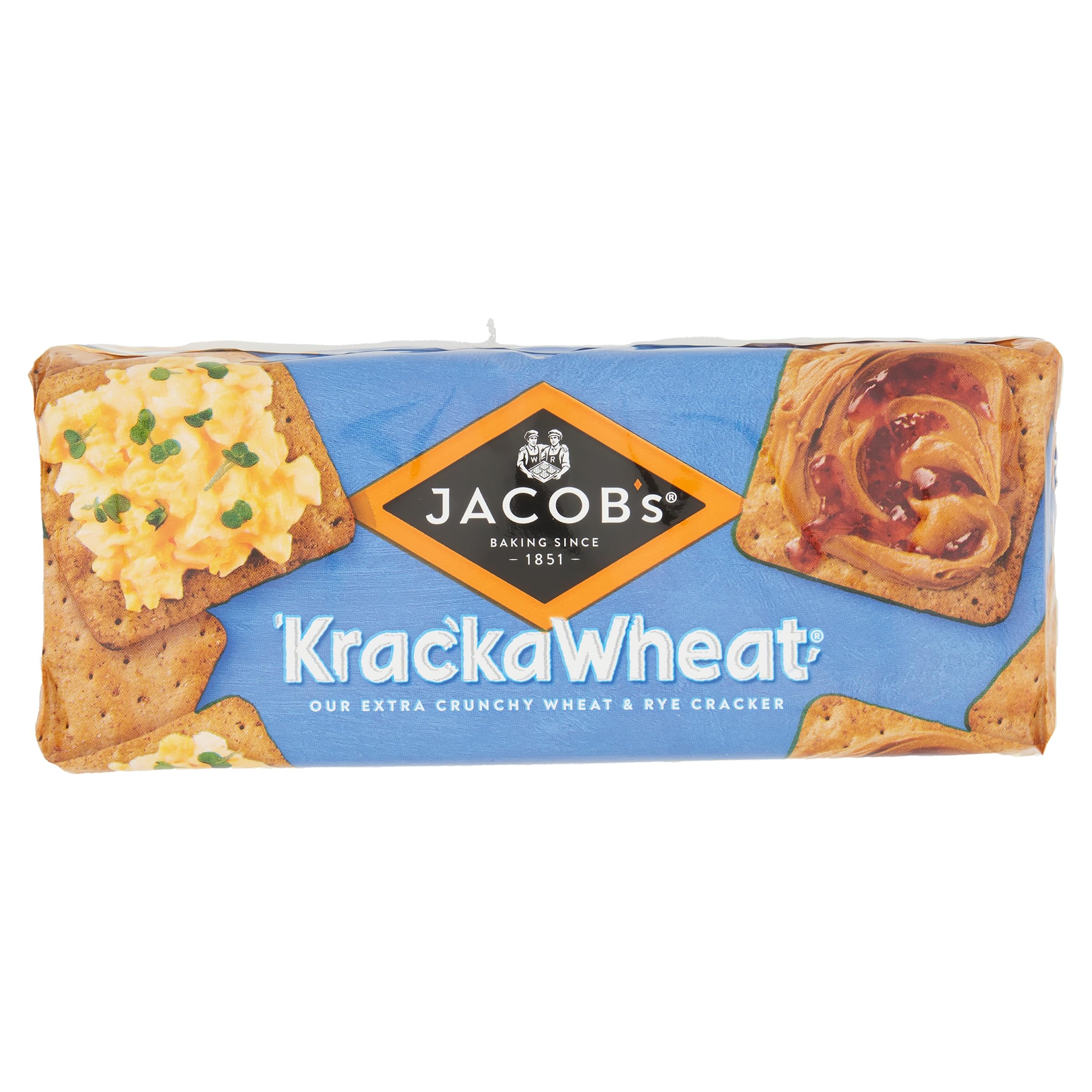Jacob's Krackawheat Crackers 230g - Extra Crunchy Whole Grain Wheat & Rye Crackers 6
