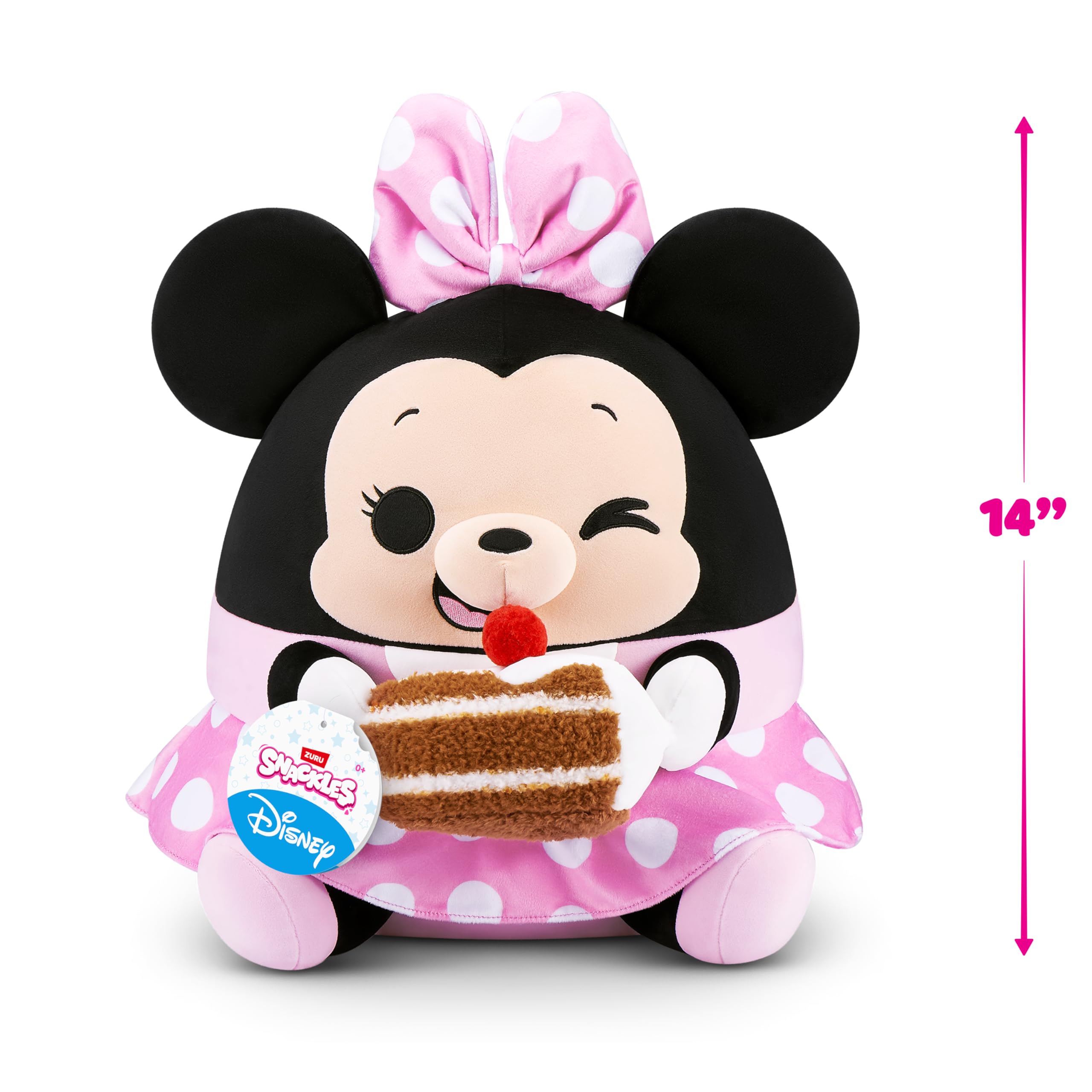 Snackles Disney Minnie 14-inch Plush with Snack Accessory - Super-Soft Huggable Stuffed Toy 5