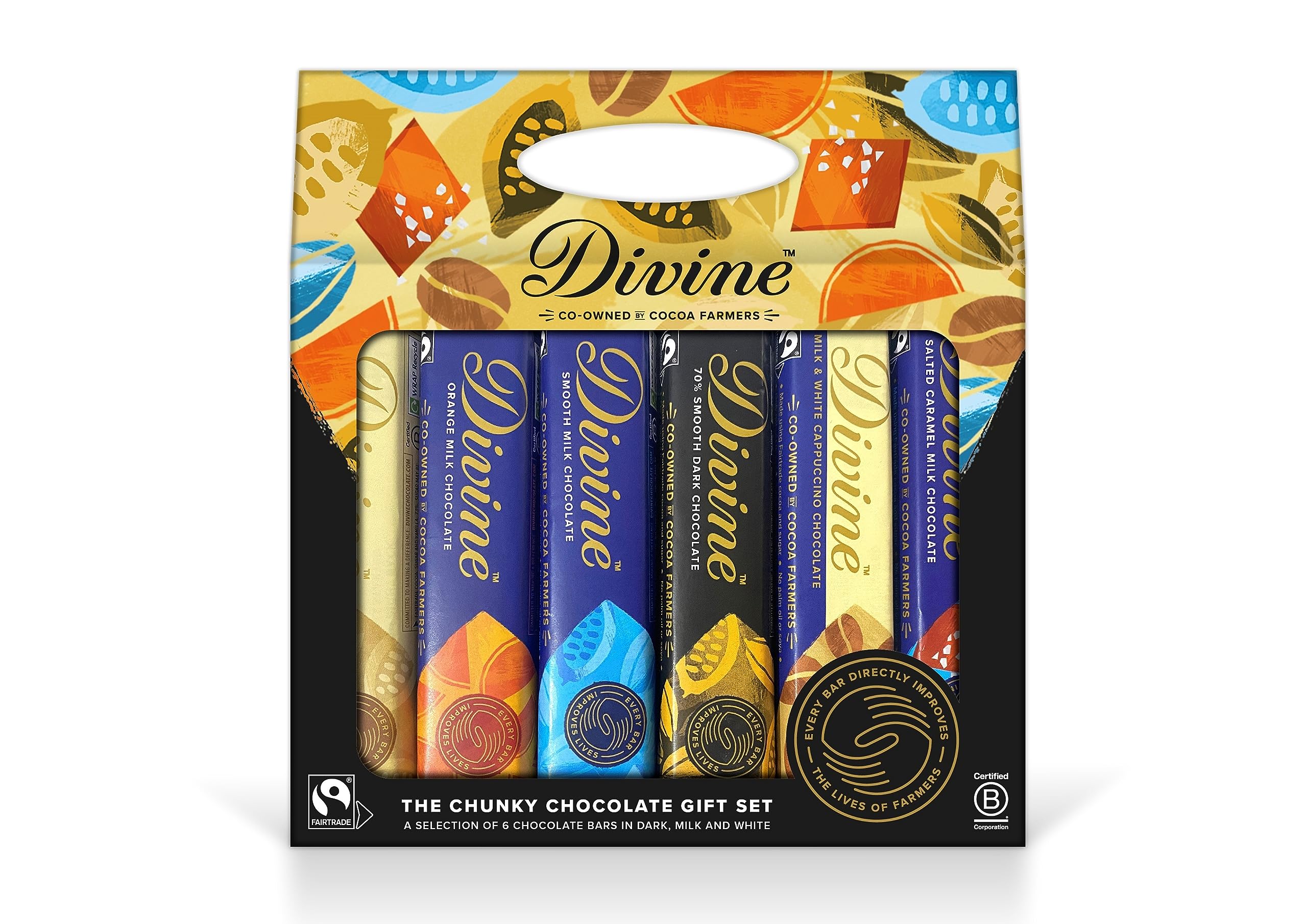 Divine - Chunky Chocolate Gift Pack (6 x 35g Bars)