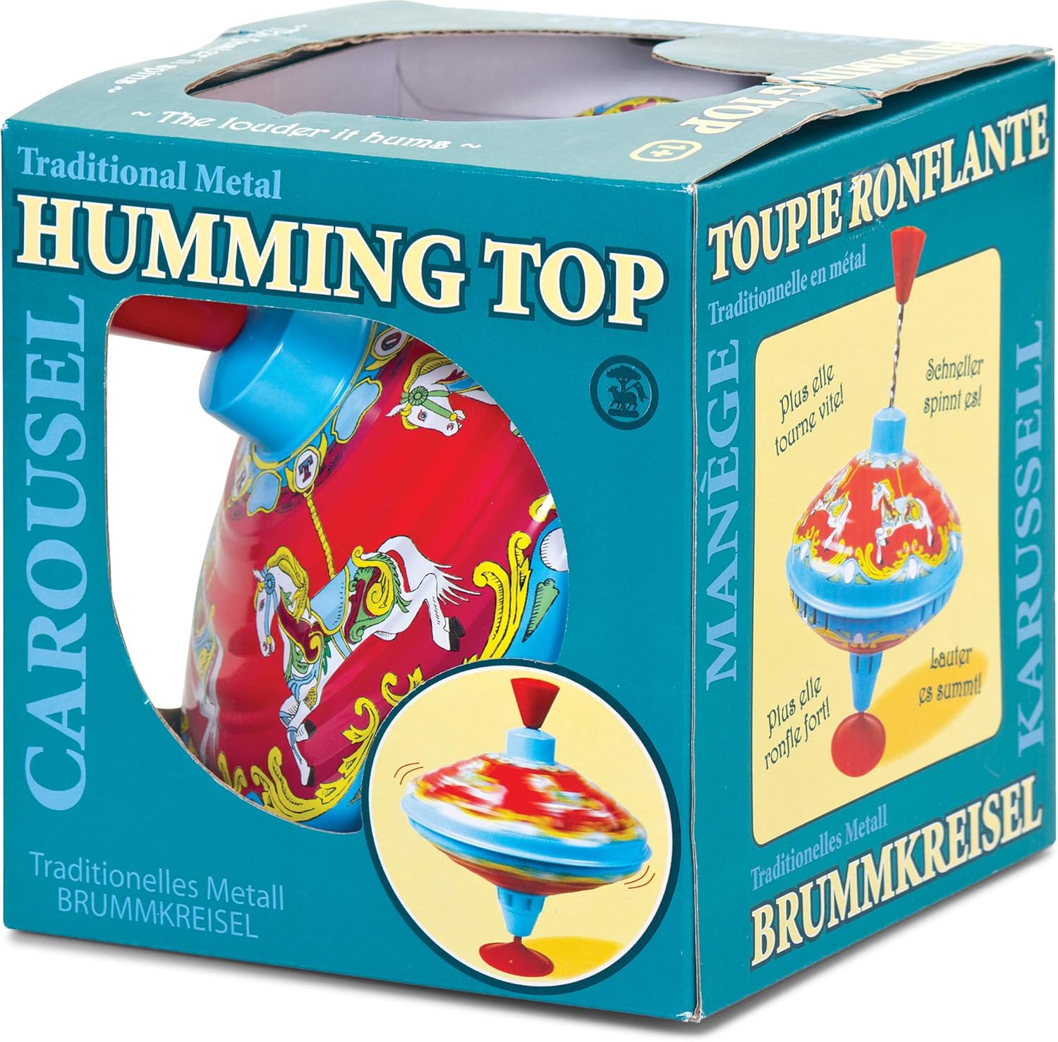 Tobar Carousel Humming Top - Metal Spinning Toy for Kids 4+ 3