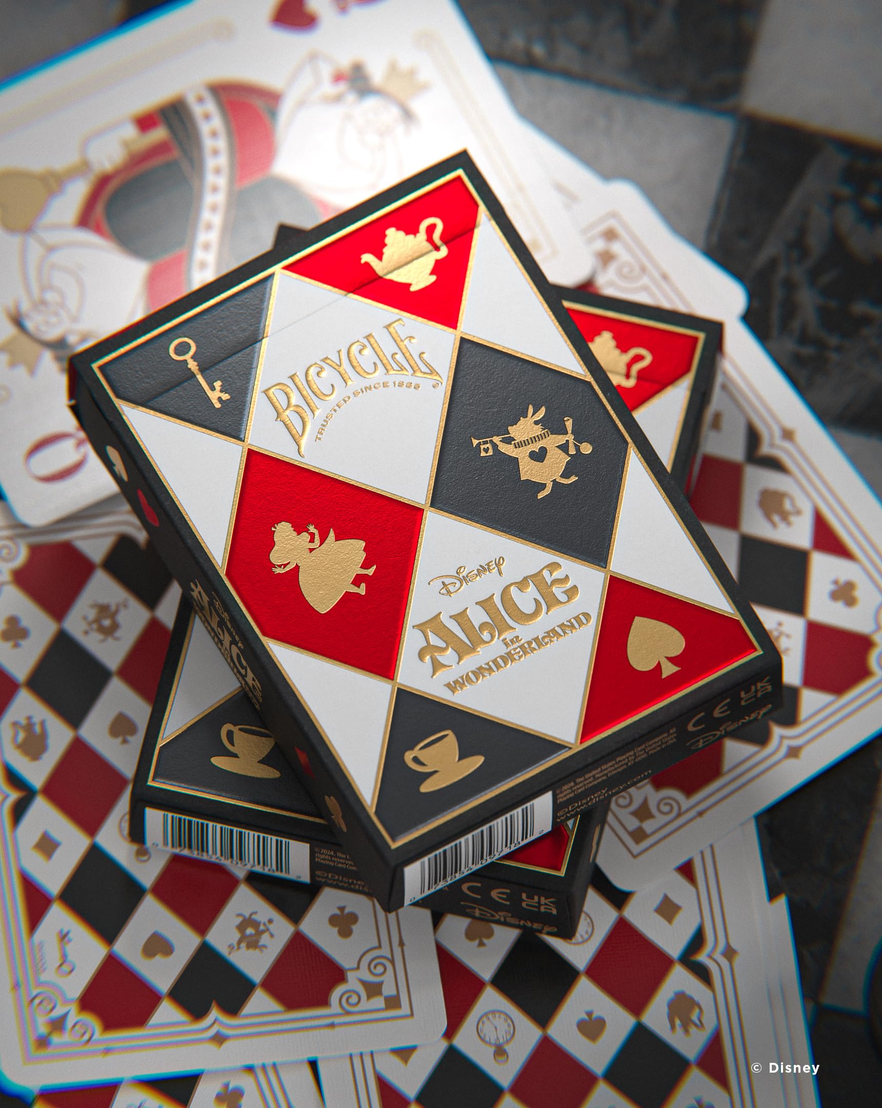 Bicycle Disney Alice in Wonderland Playing Cards - Custom Court Cards | Air Cushion Finish | Made in USA 8