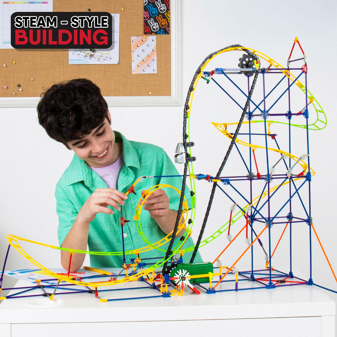 K"nex STEM Explorations Roller Coaster Building Set - Motorized Educational Playset for Ages 8+