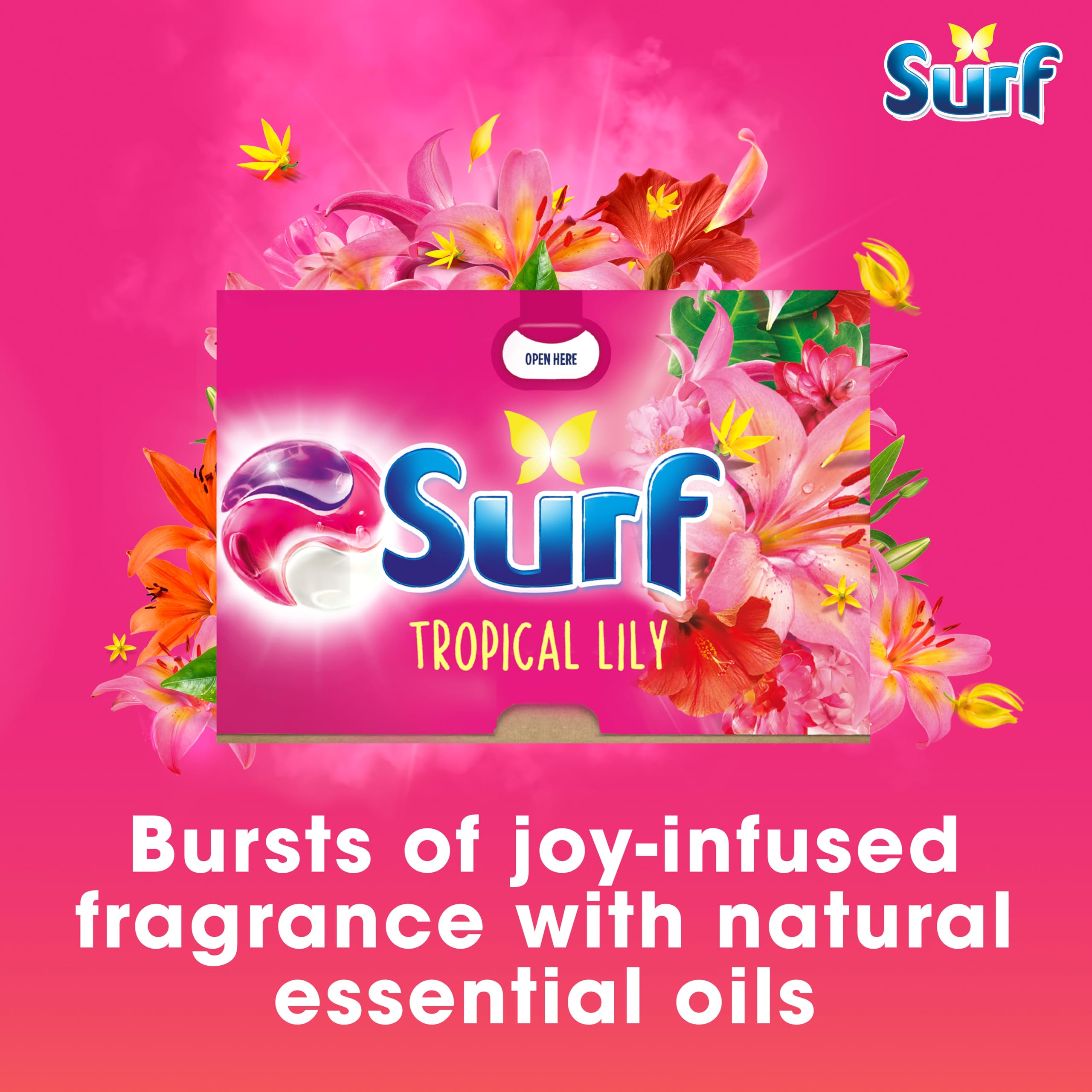 Surf Tropical Lily Laundry Detergent Capsules (78 Wash, Plastic-Free Box) 5