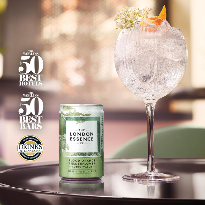 The London Essence Co. Blood Orange & Elderflower Tonic Water - Premium Cocktail Mixer