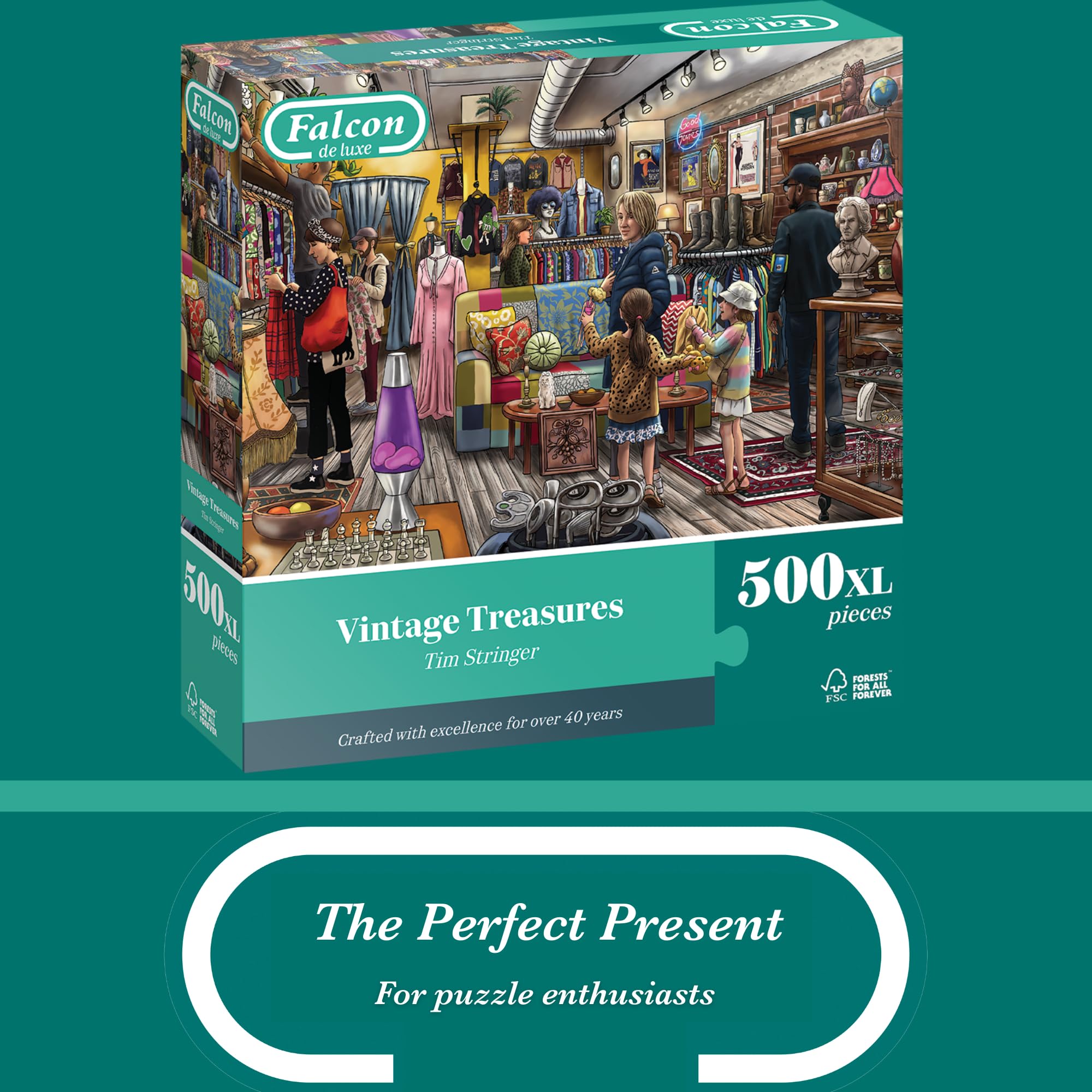 Falcon Vintage Treasures - 500 XL Piece Jigsaw Puzzle for Adults 10