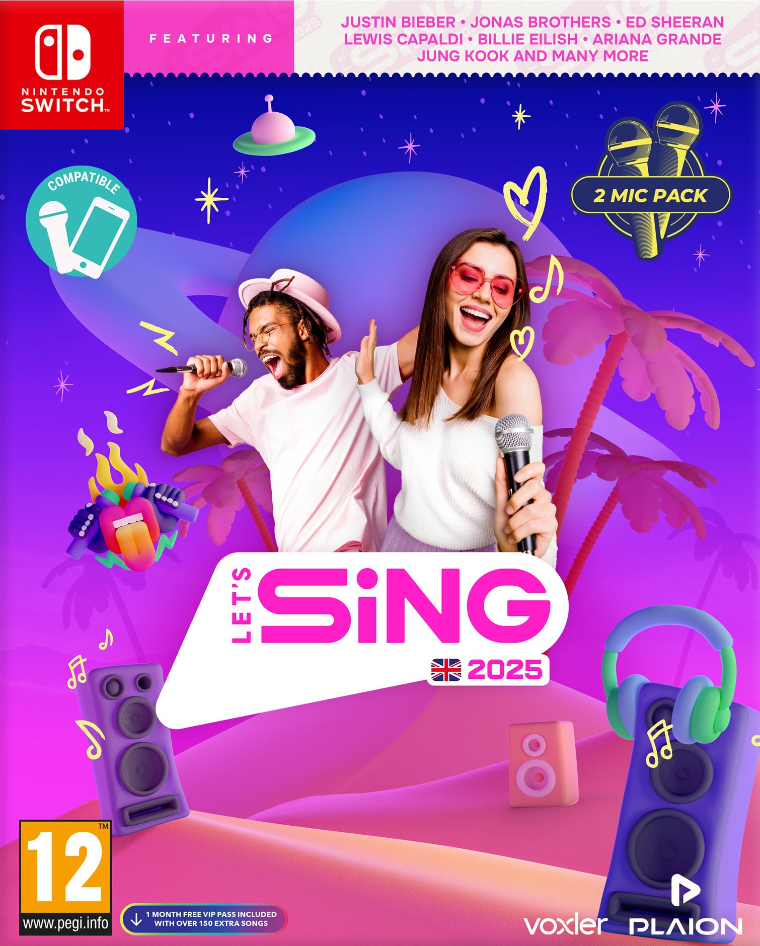 Let's Sing 2025 2 Mic Pack - Nintendo Switch UK Edition 1