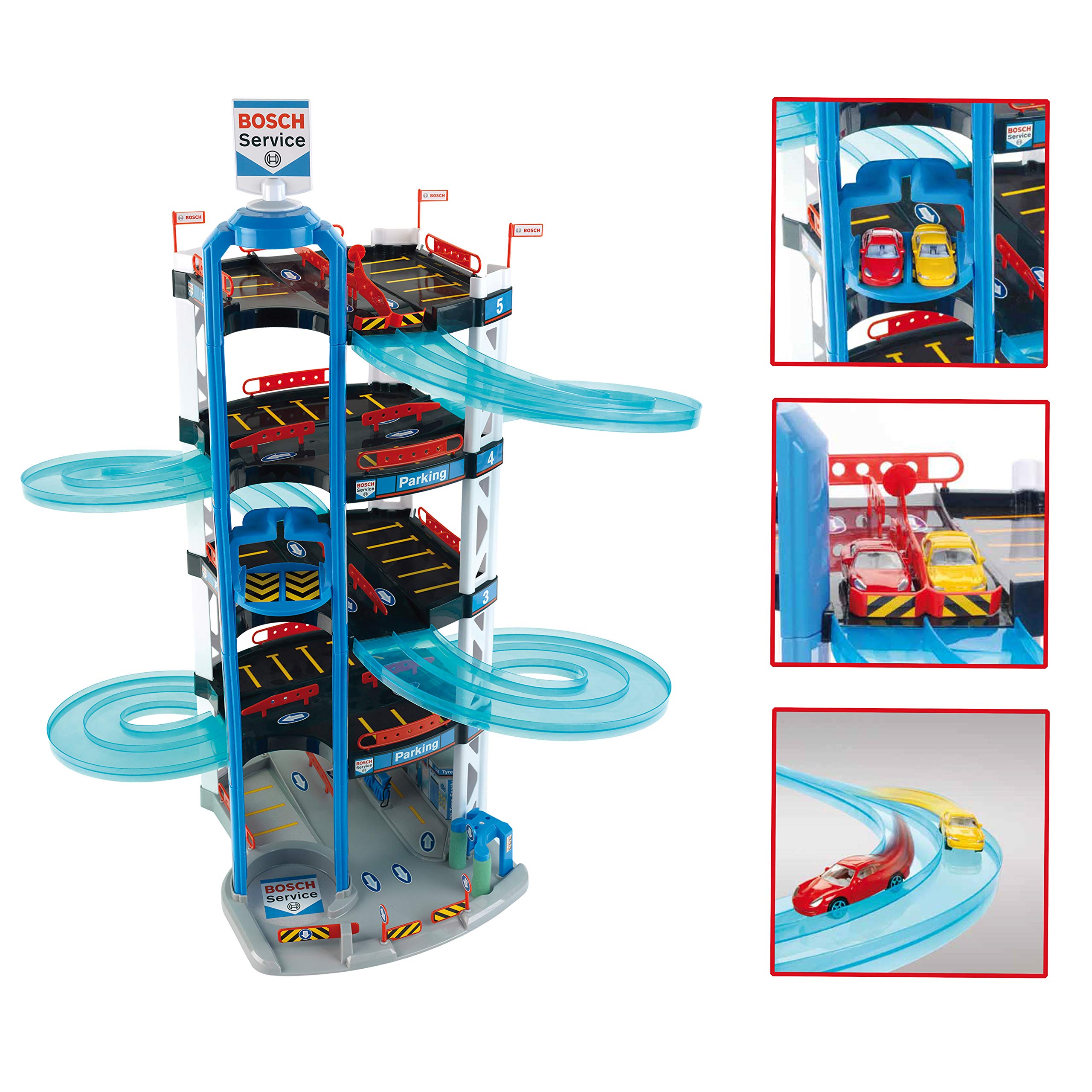 Theo Klein Bosch Car Service Multi-Storey Car Park - 5 Levels, 2-Lane Ramp | Ages 3+ 4